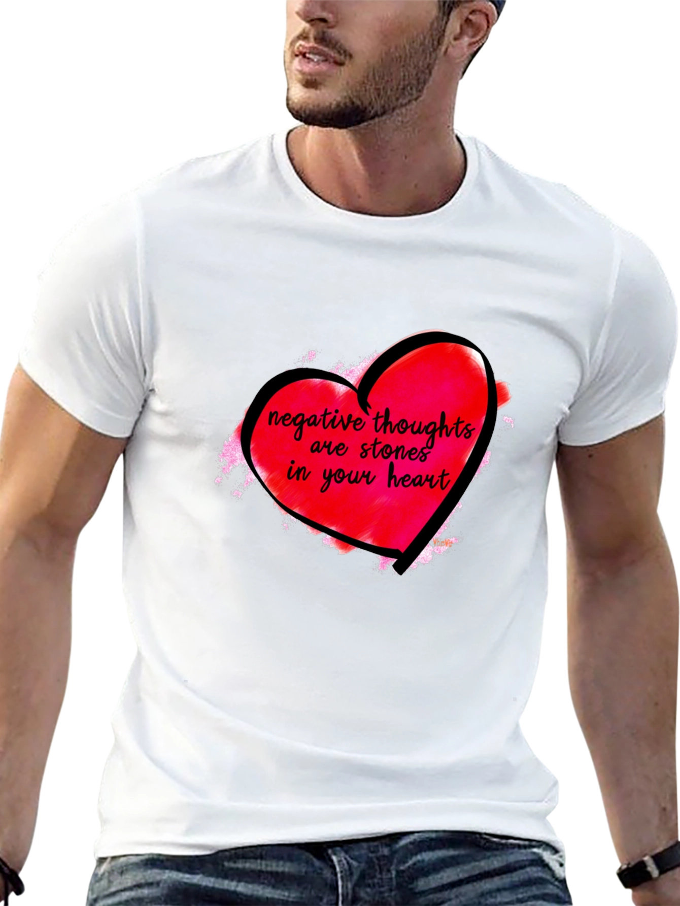 Negative Thoughts Heart T-Shirt