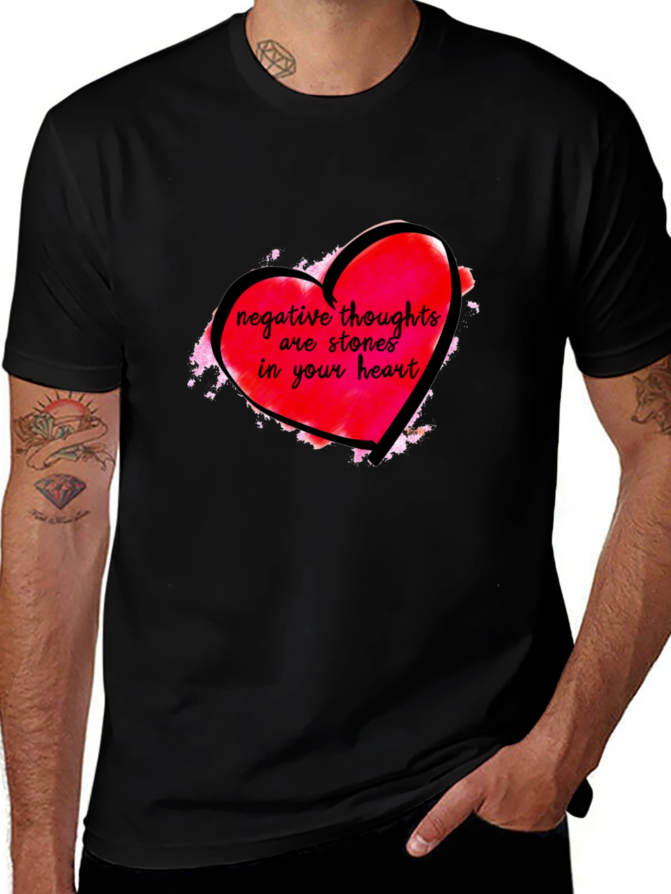 Negative Thoughts Heart T-Shirt