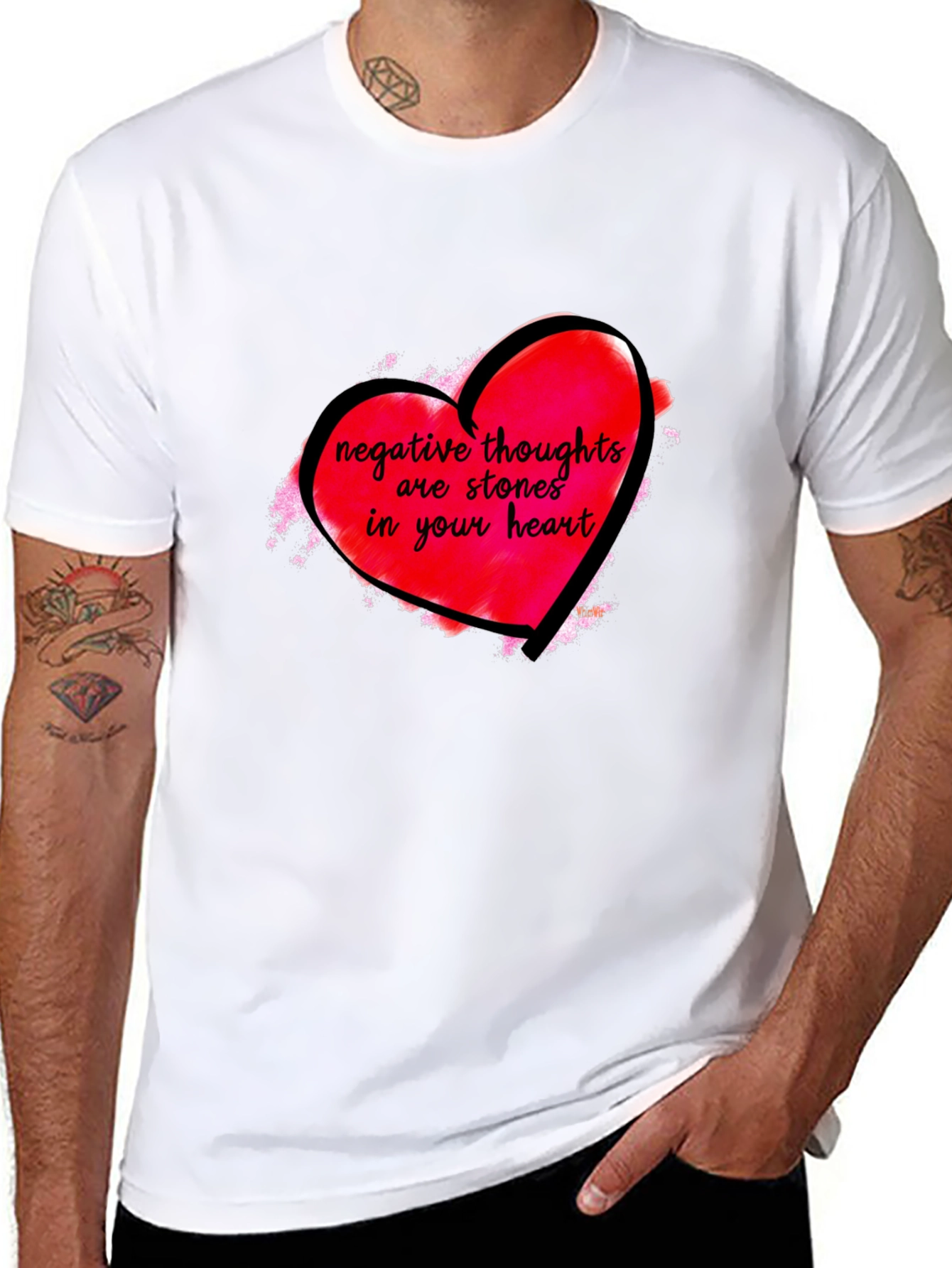 Negative Thoughts Heart T-Shirt