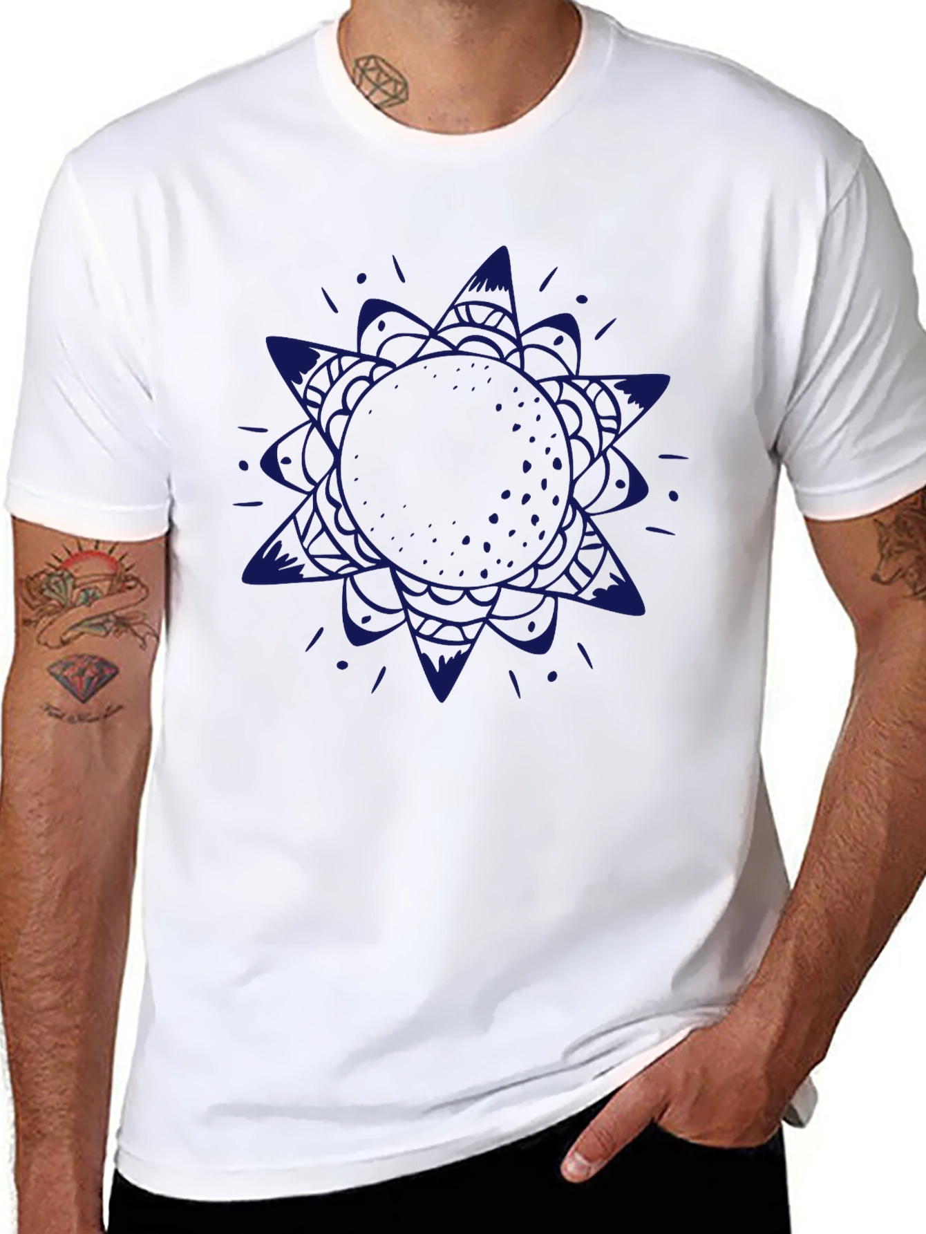 Geometric Sun Graphic Tee