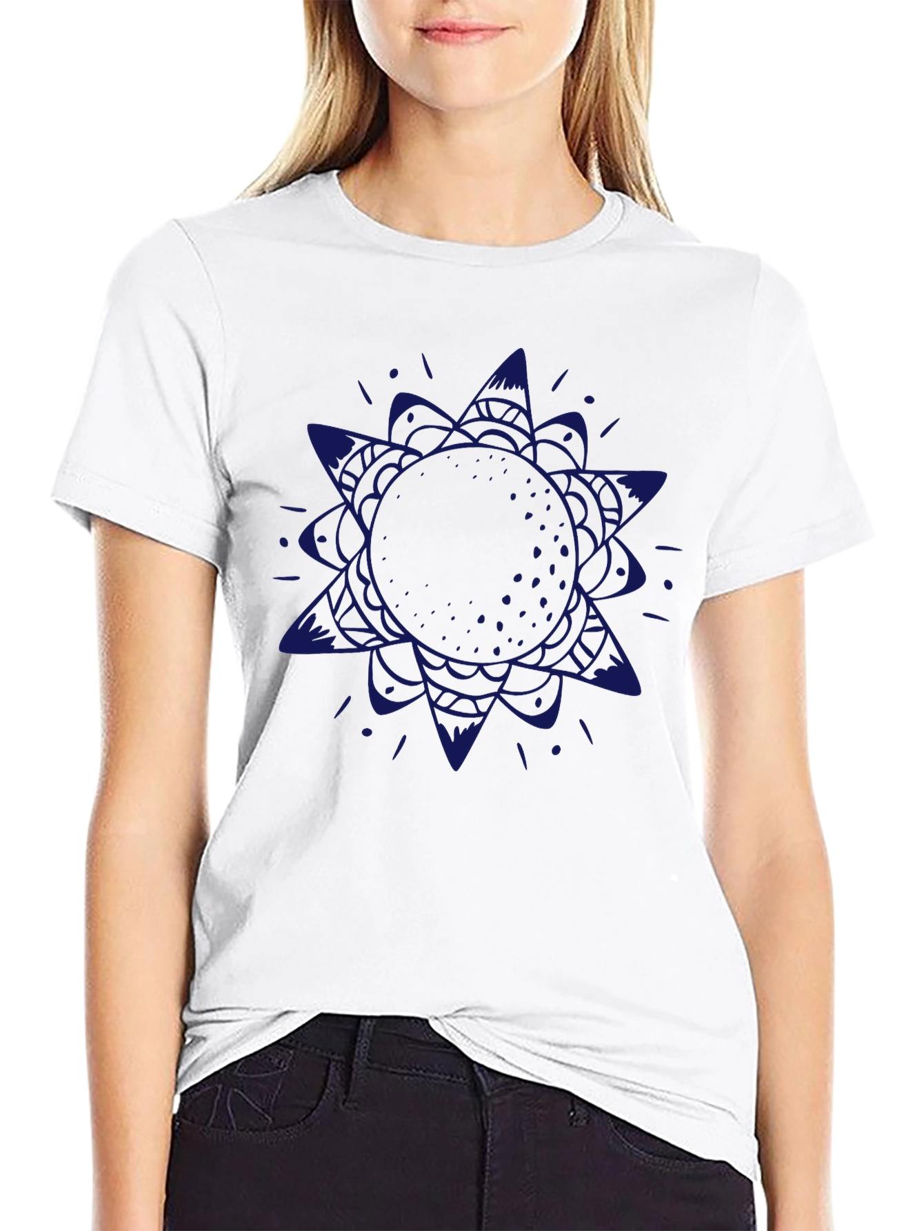 Geometric Sun Graphic Tee