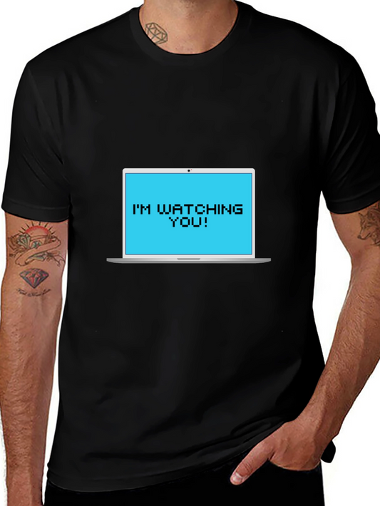 Im Watching You Pixelated Laptop Tee
