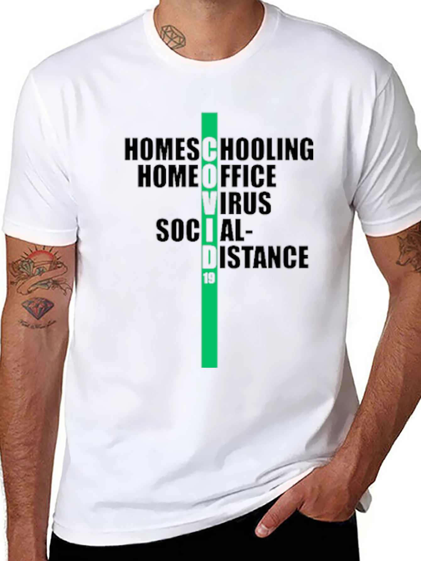 COVID-19 Era T-Shirt: Homeschooling Home Office Design
