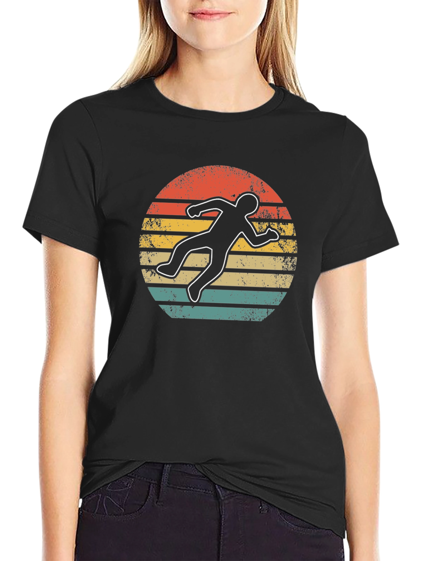 Retro Crime Scene Body Outline T-Shirt