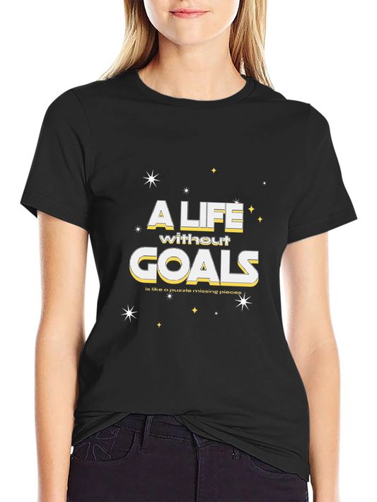 Inspirational Goals Black Graphic Tee
