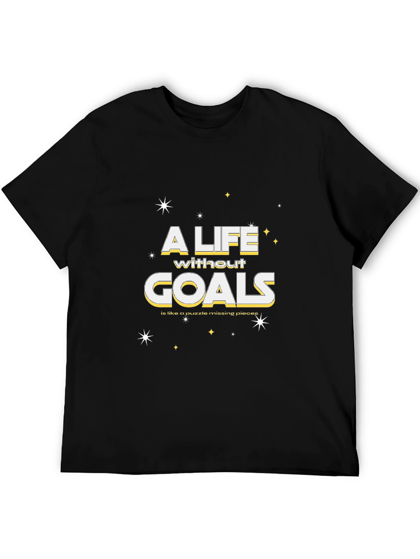 Inspirational Goals Black Graphic Tee