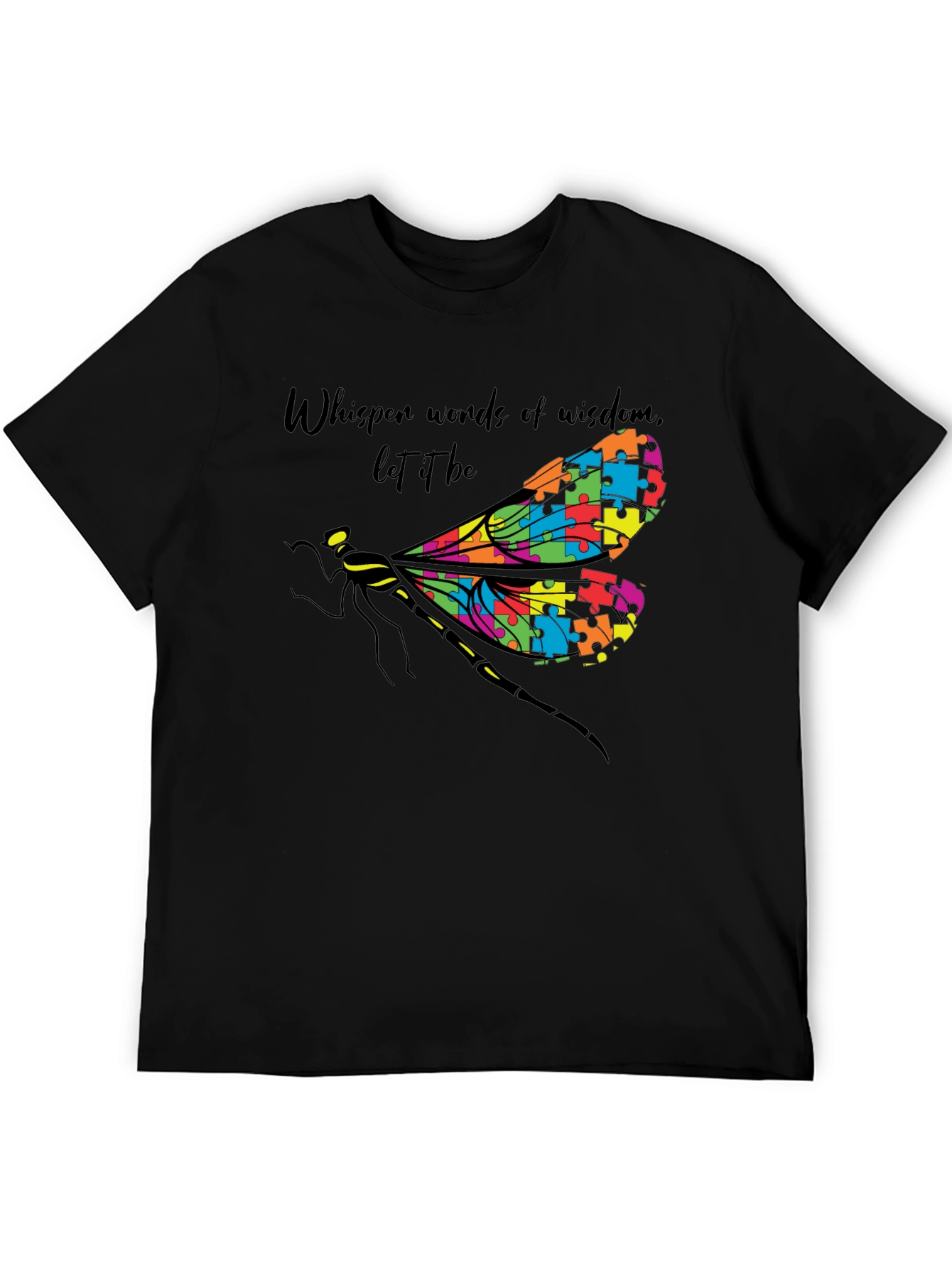 Autism Awareness Dragonfly Graphic T-Shirt