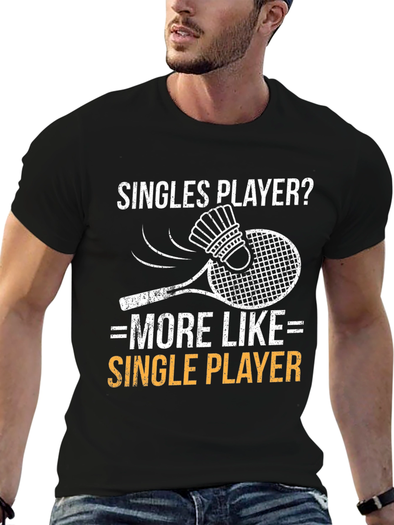 Singles Player Graphic Tee - Badminton Lover