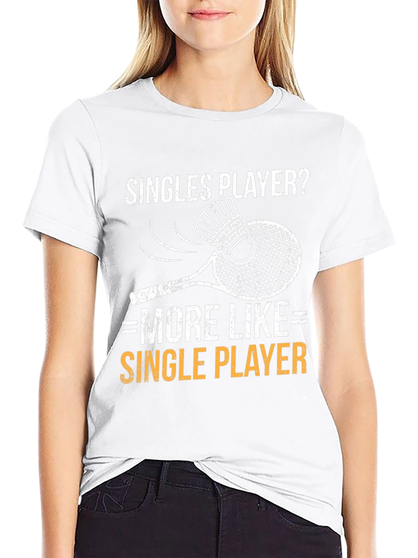 Singles Player Graphic Tee - Badminton Lover