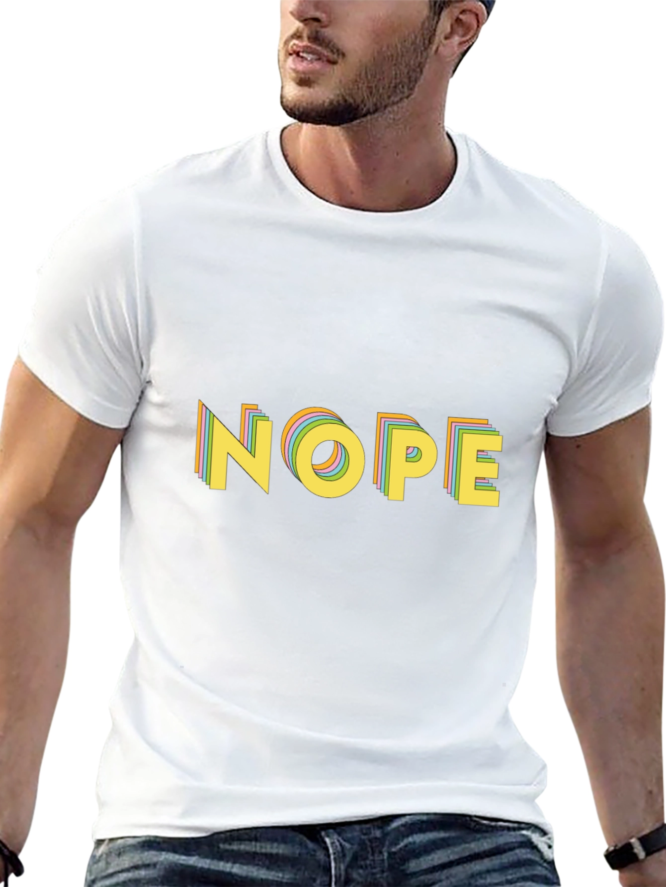 Nope Retro Graphic Tee - Unique Design