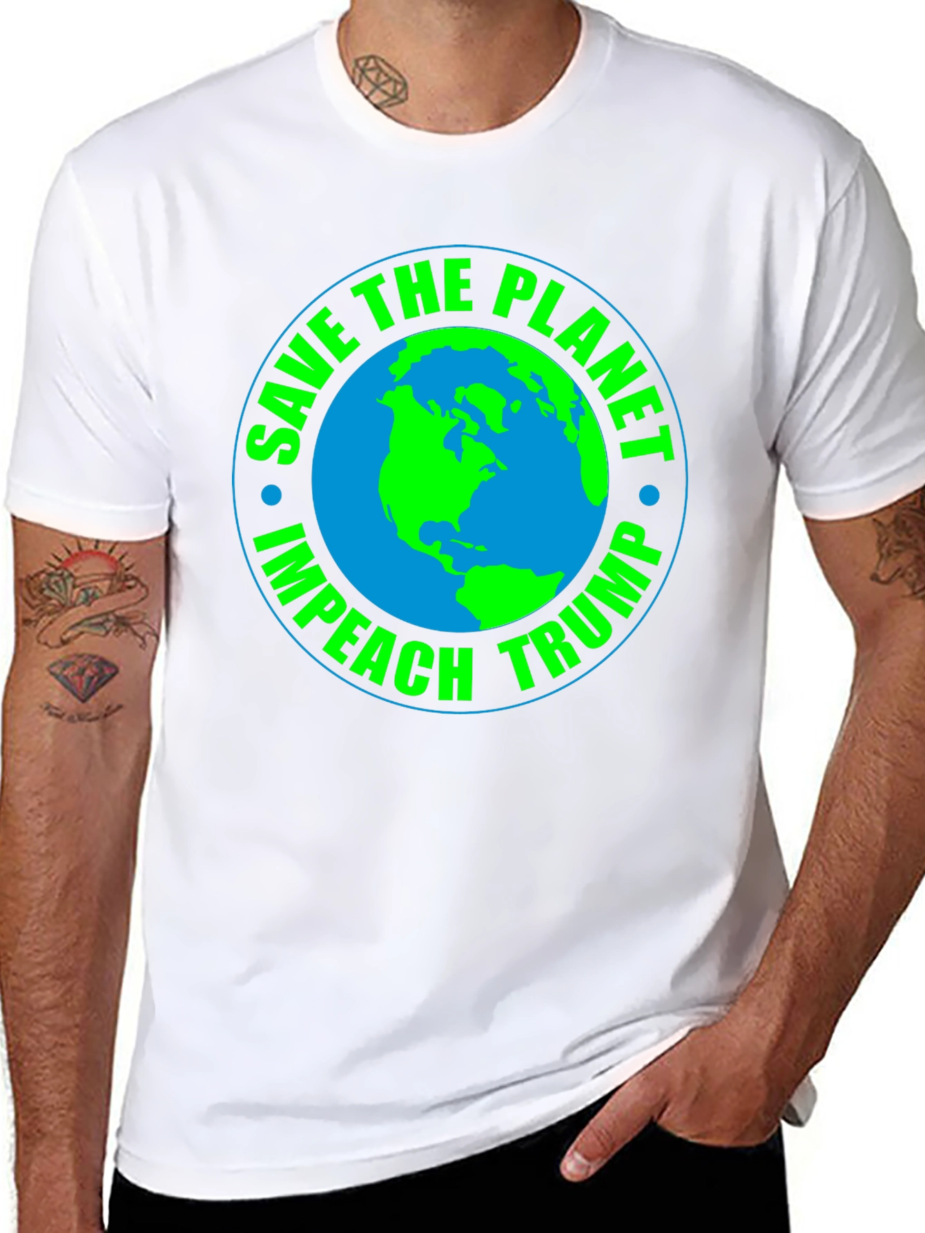 Save the Planet Impeach Trump Graphic Tee