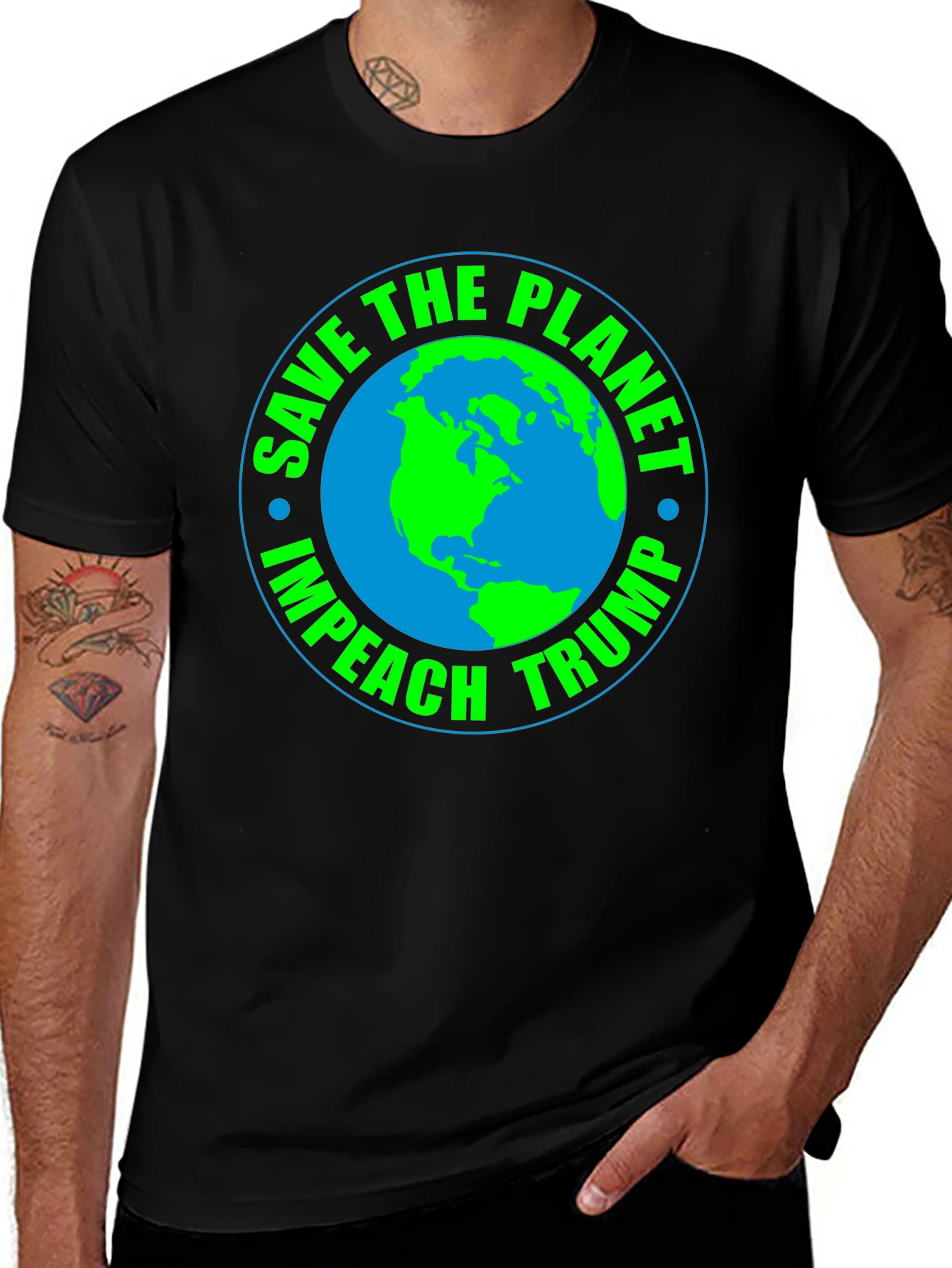 Save the Planet Impeach Trump Graphic Tee