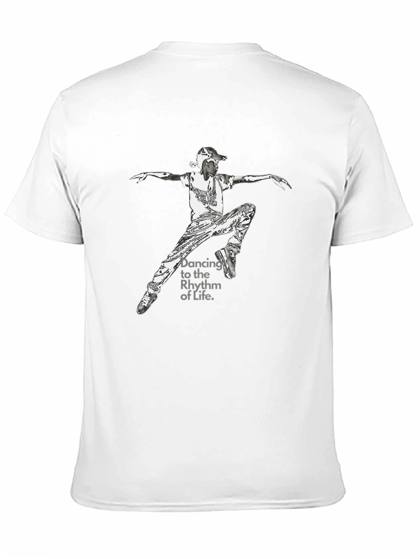 Dancing Rhythm Graphic Black Tee