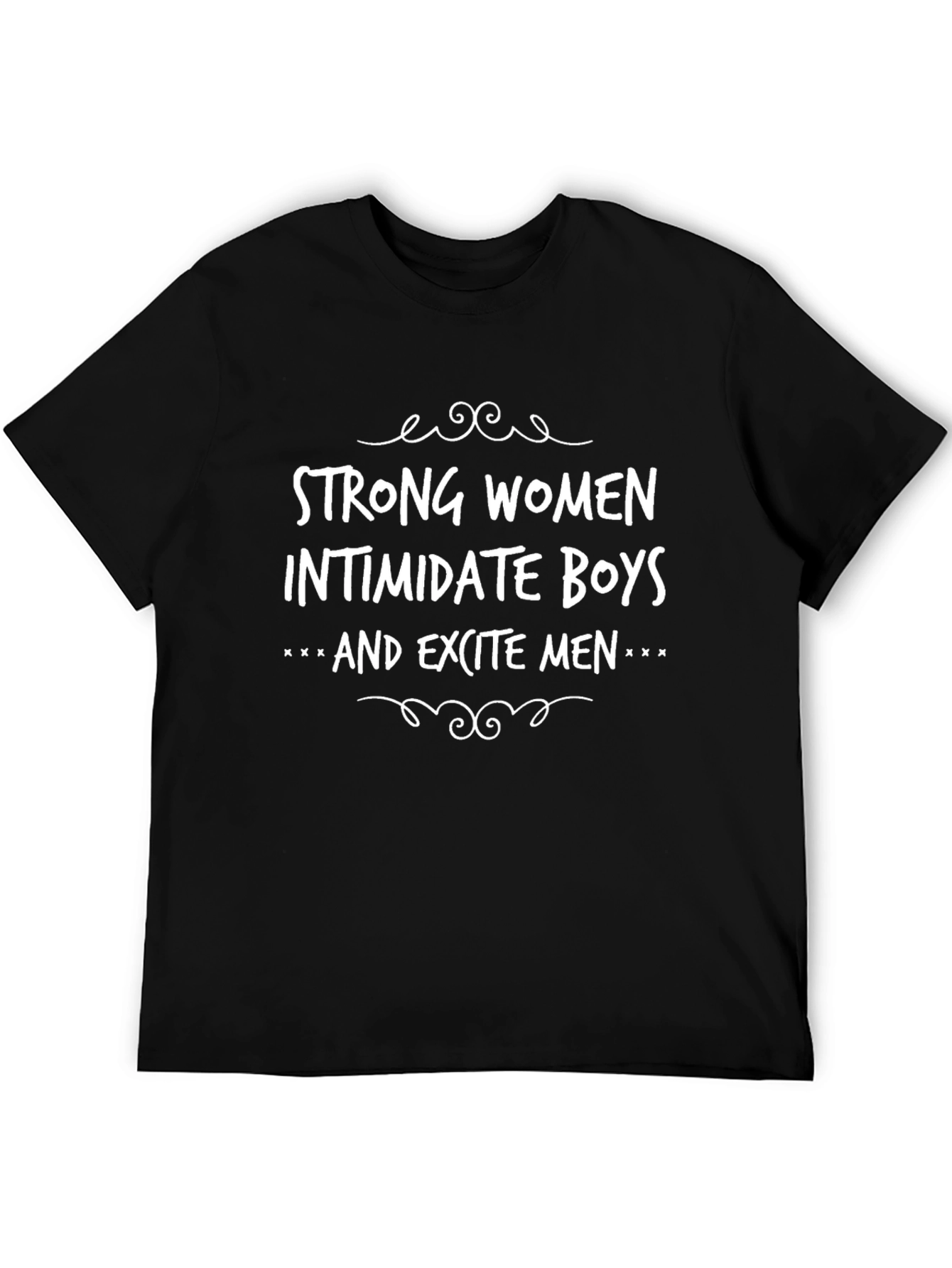 Strong Women Graphic Tee - Black Cotton T-Shirt