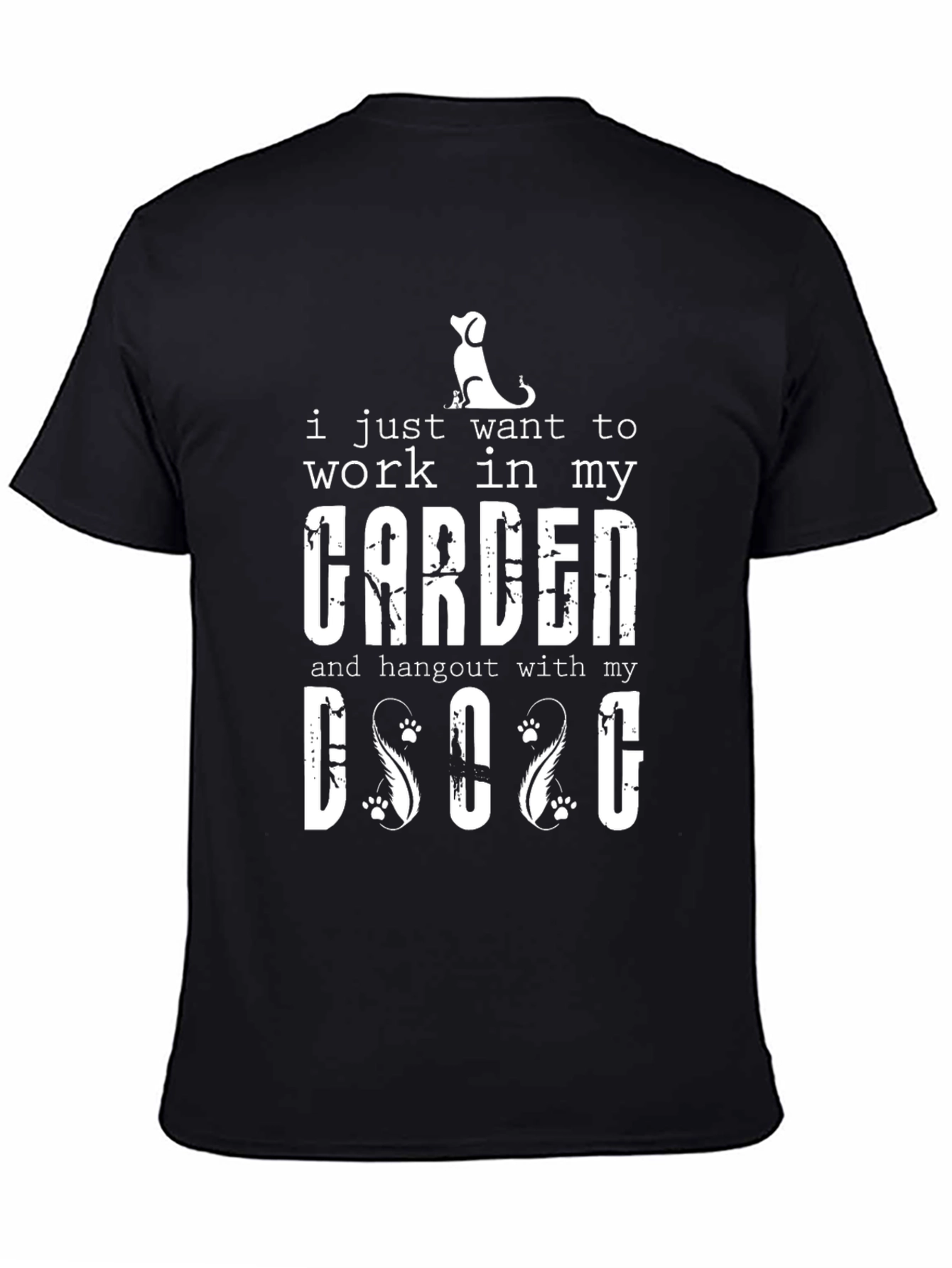 Dog Lover Garden T-Shirt - Black