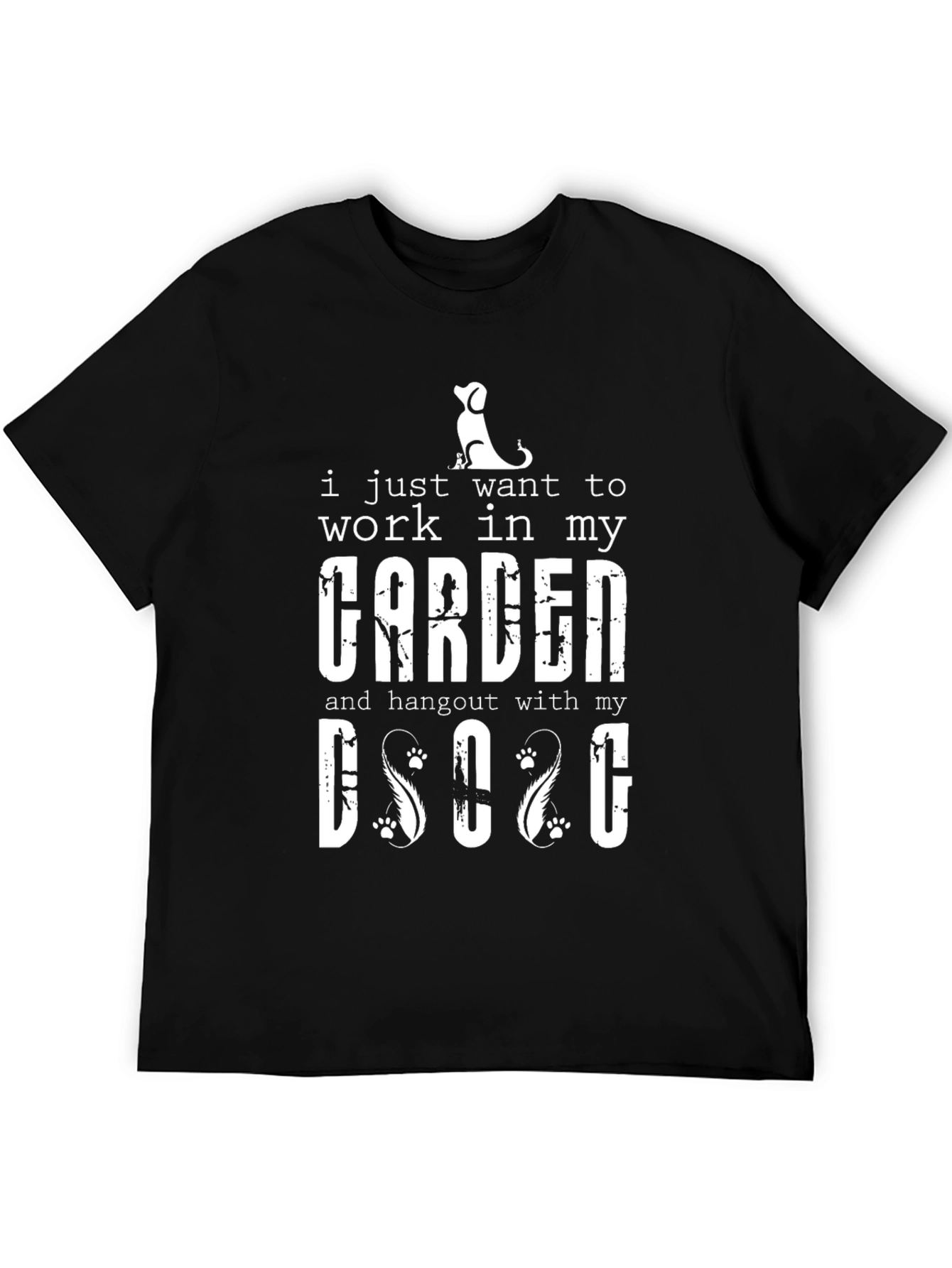 Dog Lover Garden T-Shirt - Black