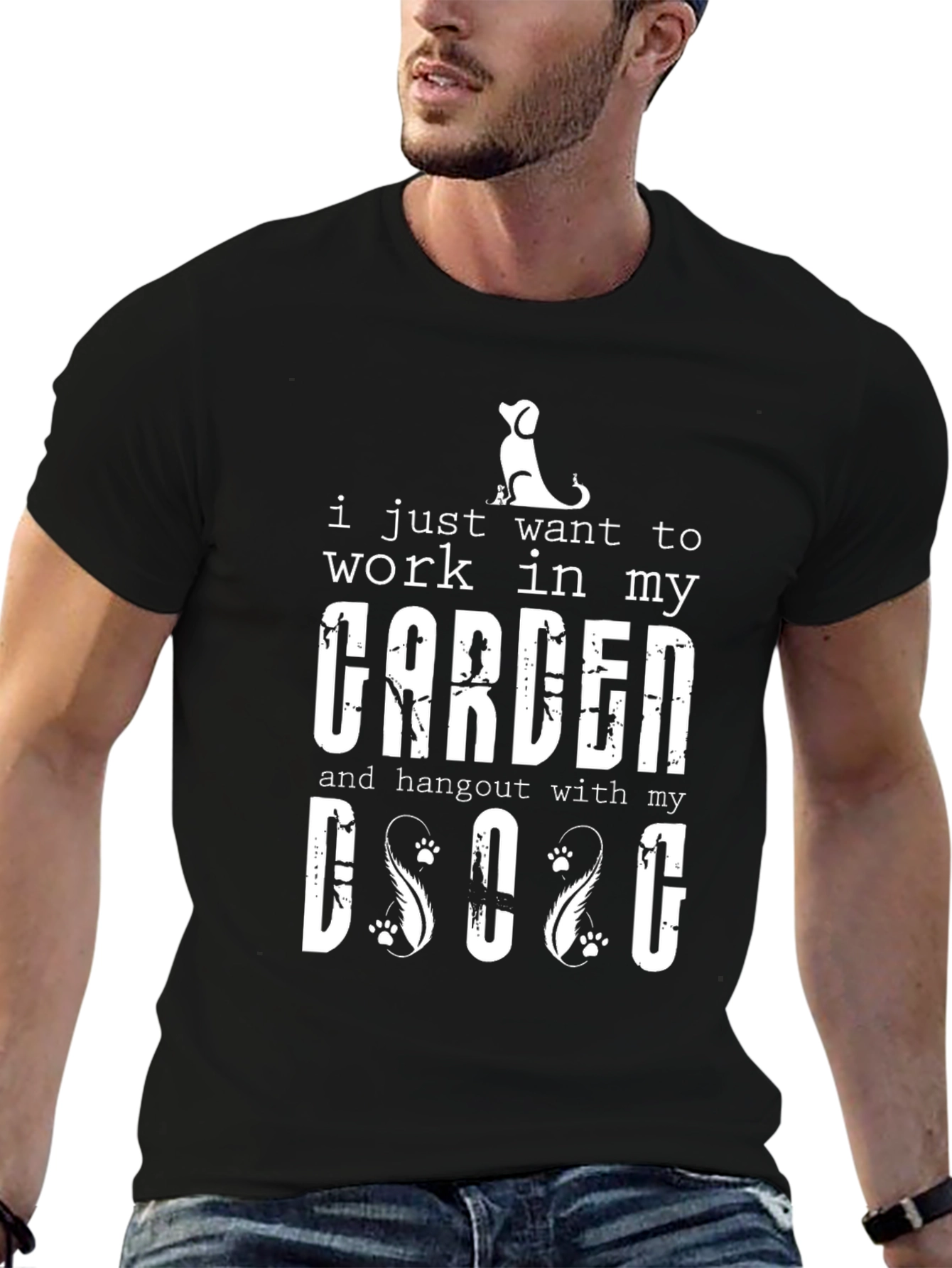 Dog Lover Garden T-Shirt - Black