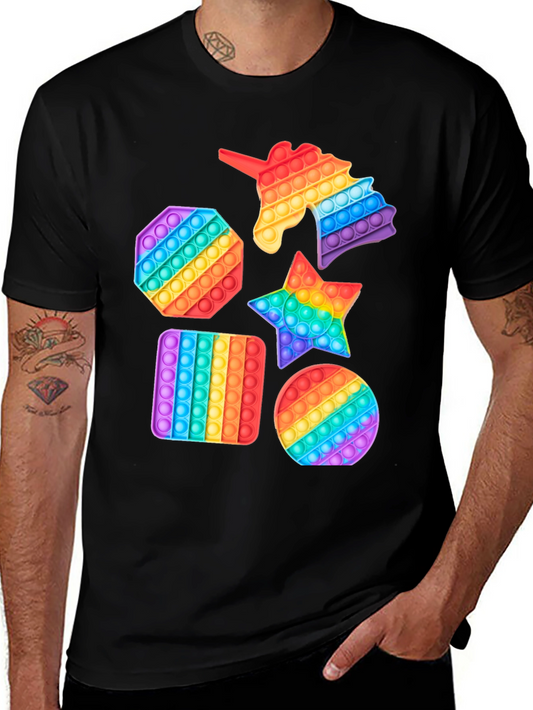 Rainbow Pop It T-Shirt - Fun Sensory Toy Design