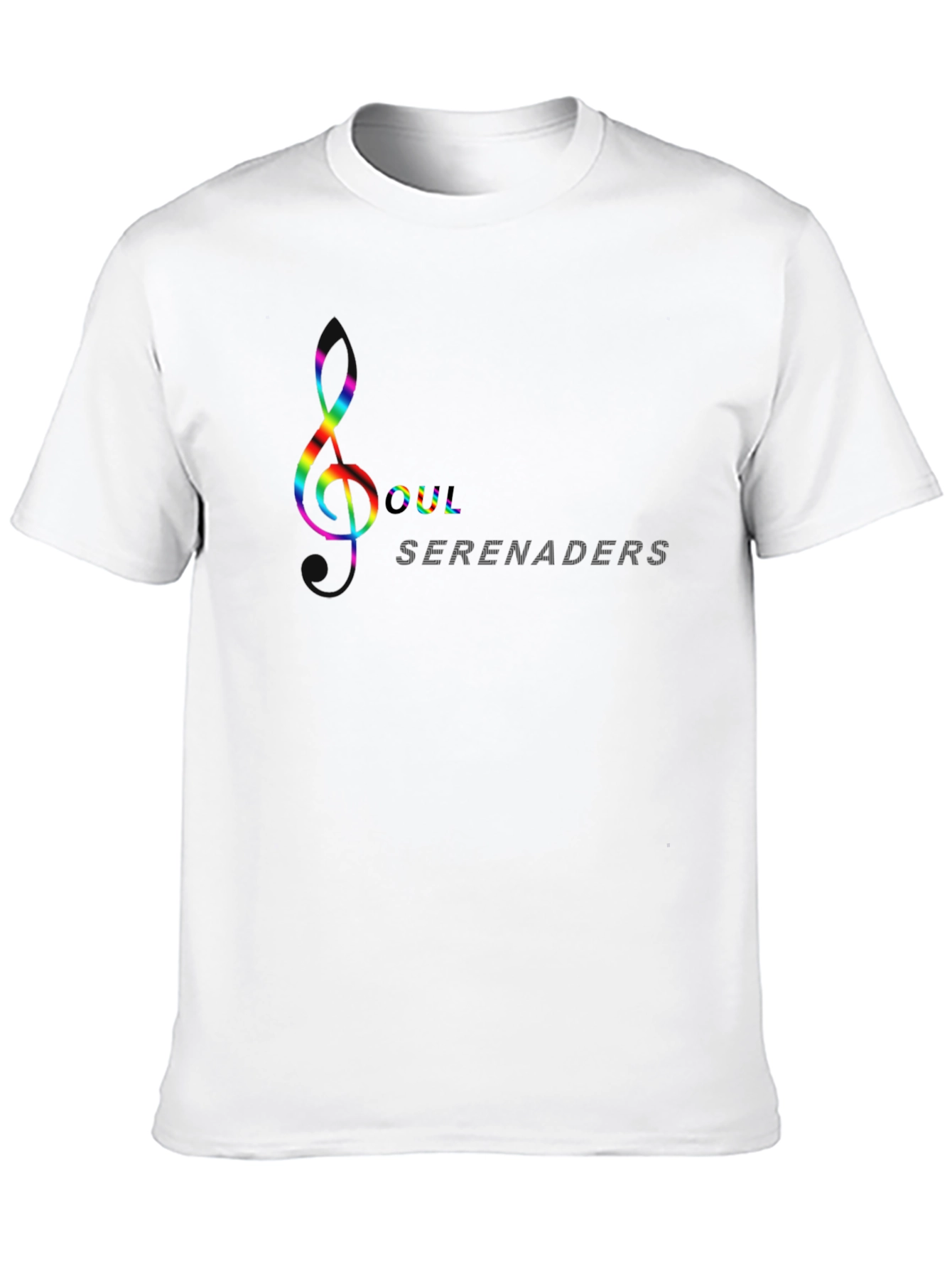 Soul Seranaders Rainbow Music Note Black T-Shirt