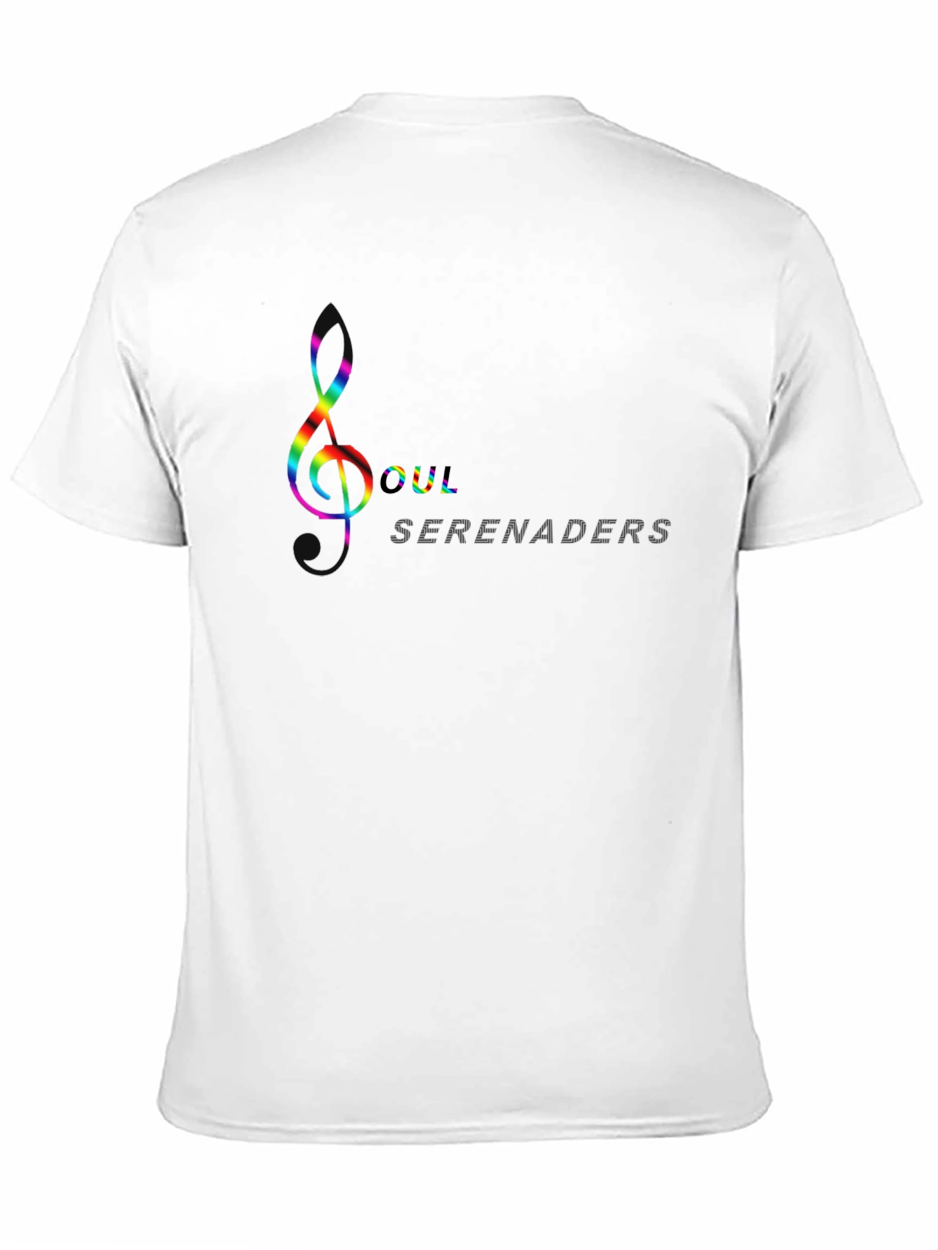 Soul Seranaders Rainbow Music Note Black T-Shirt