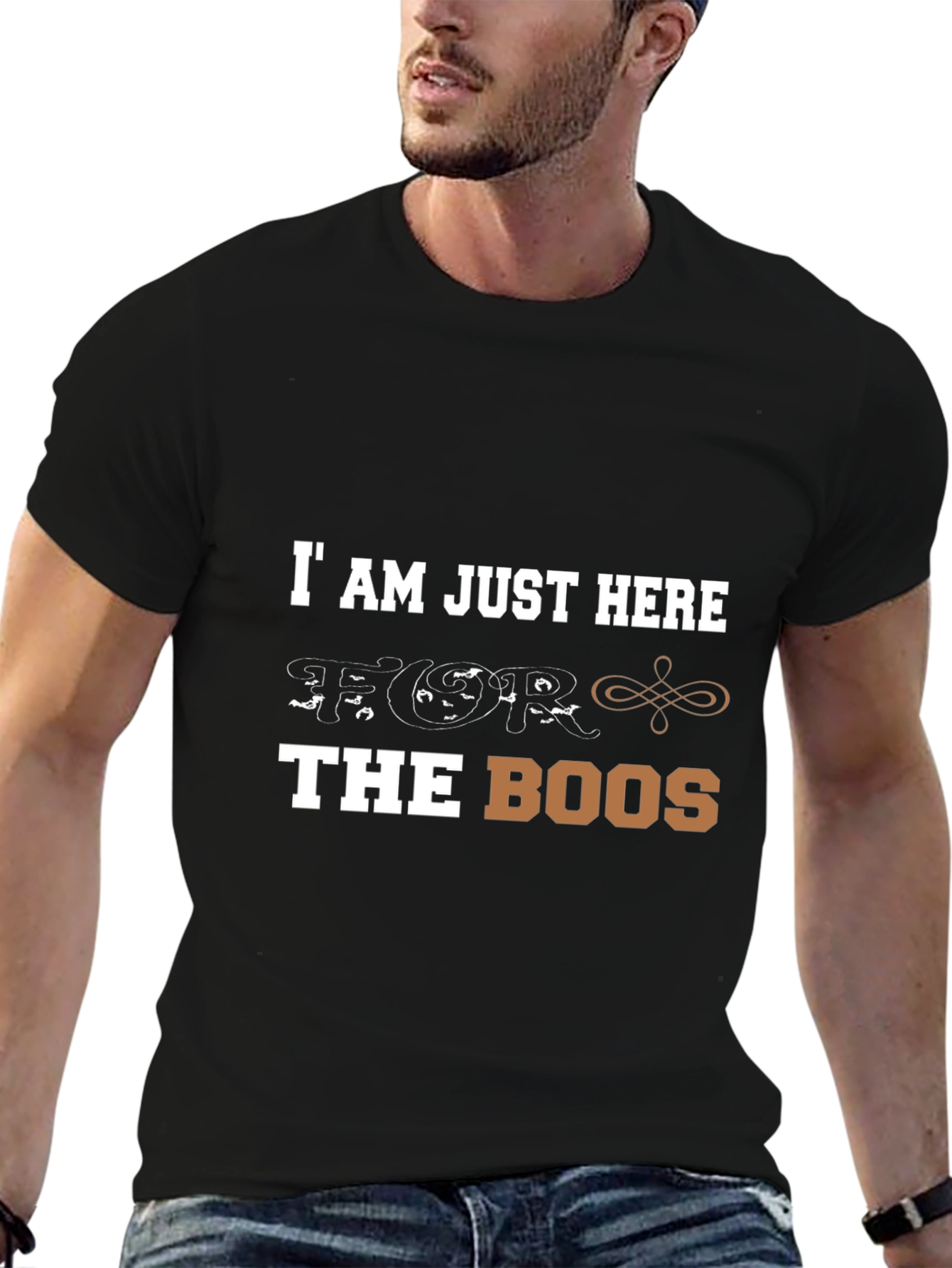 Halloween Boos Graphic Tee - Mens Black T-Shirt