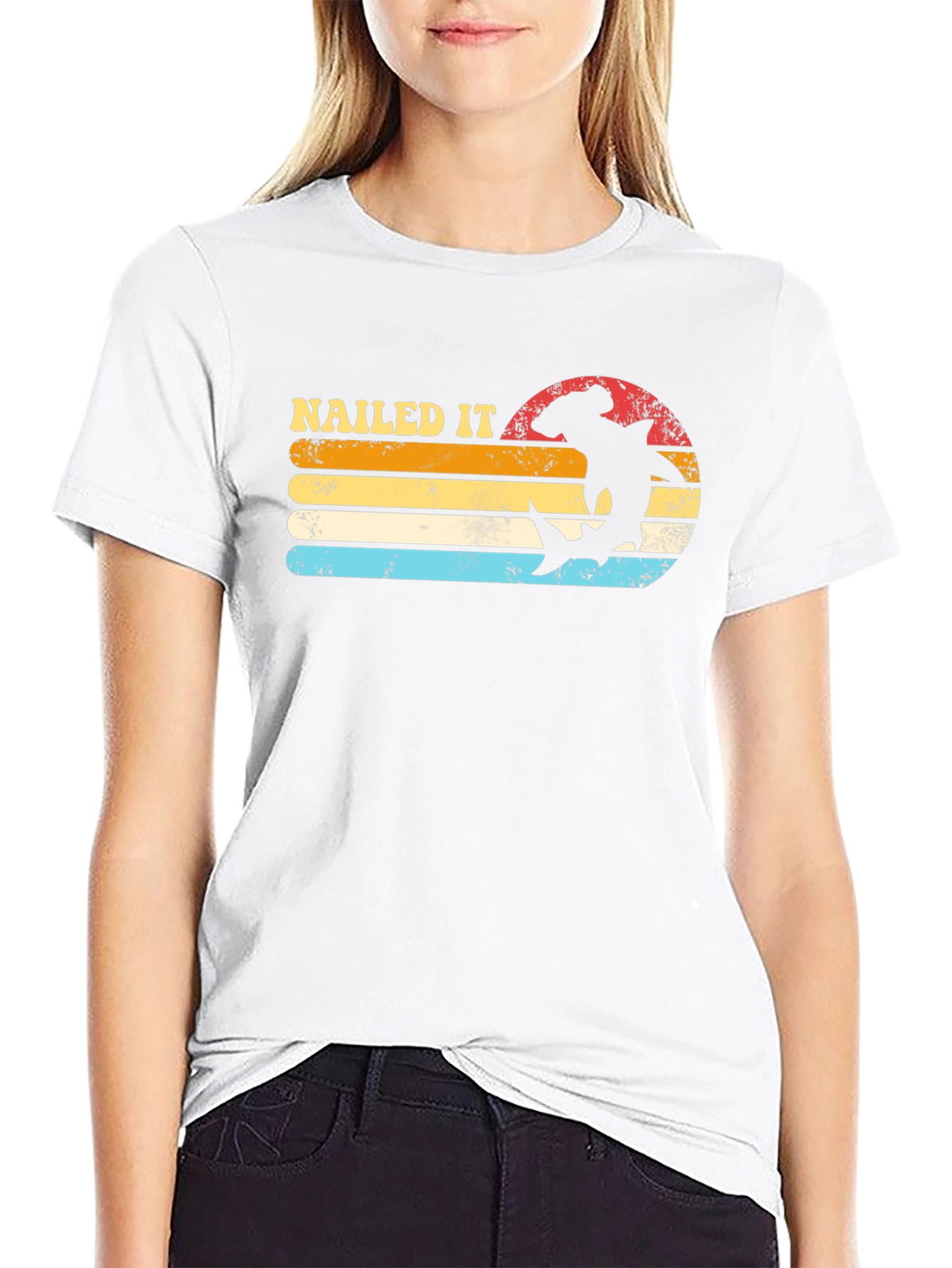 Nailed It Shark Retro T-Shirt
