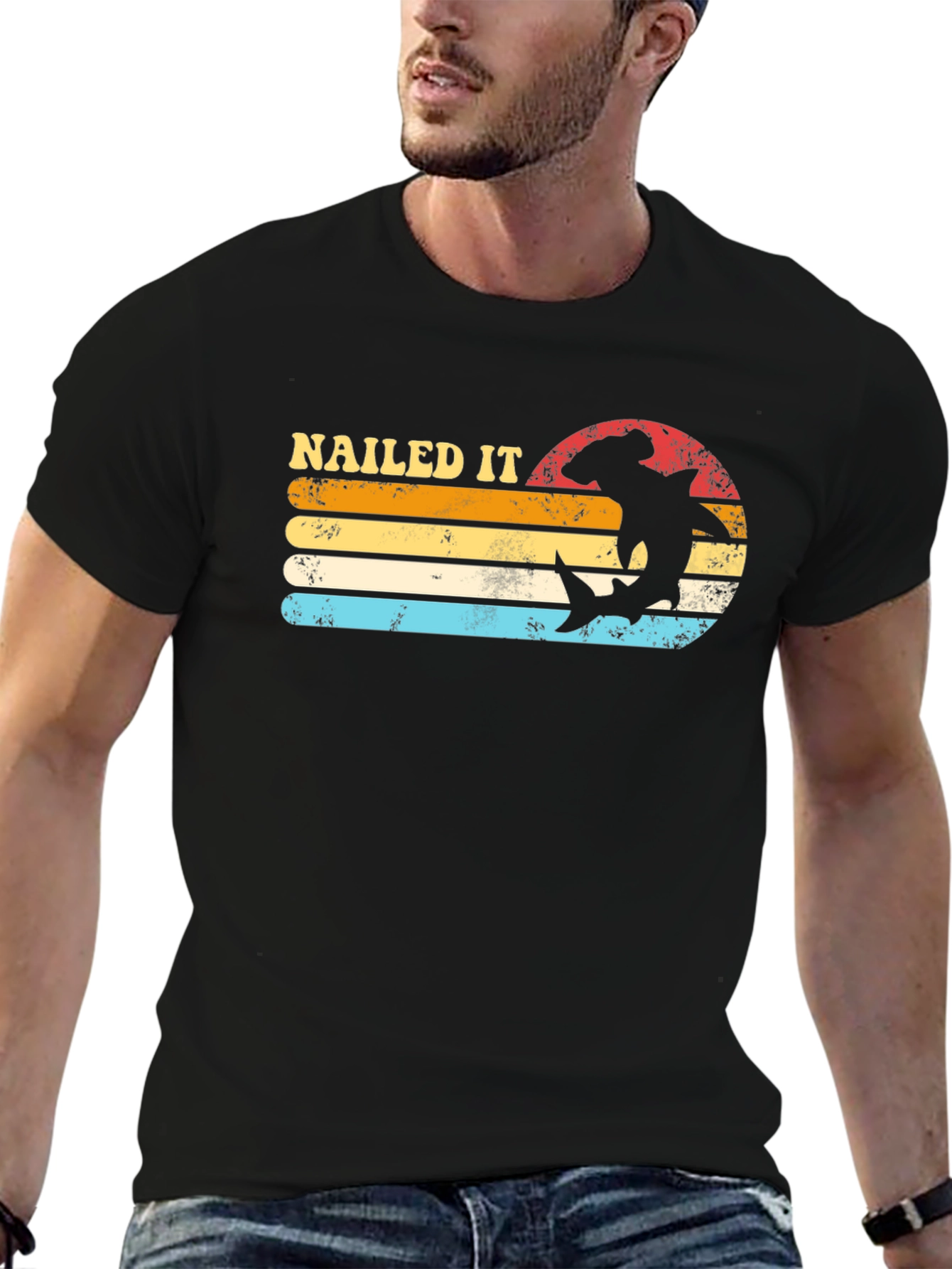 Nailed It Shark Retro T-Shirt