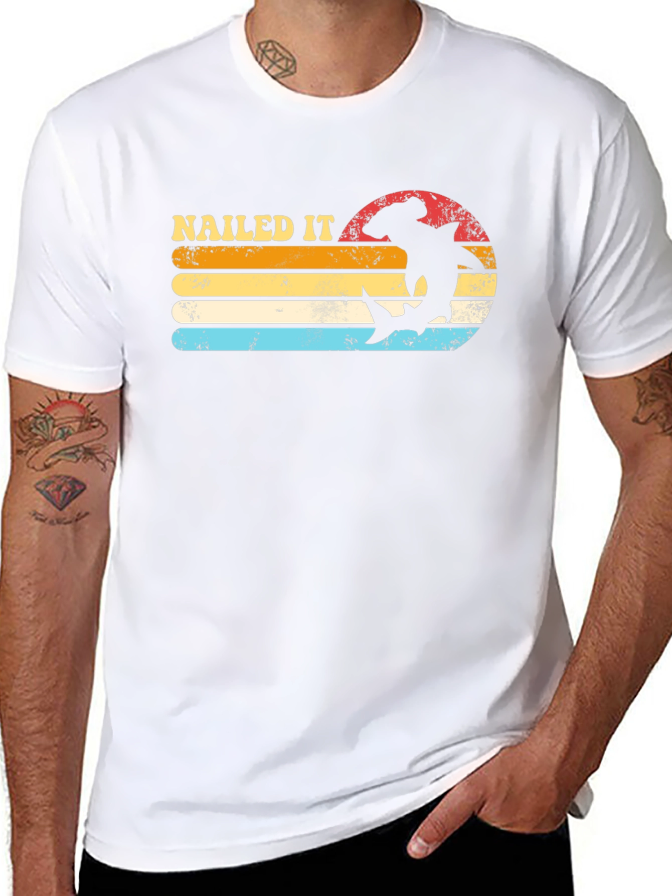 Nailed It Shark Retro T-Shirt