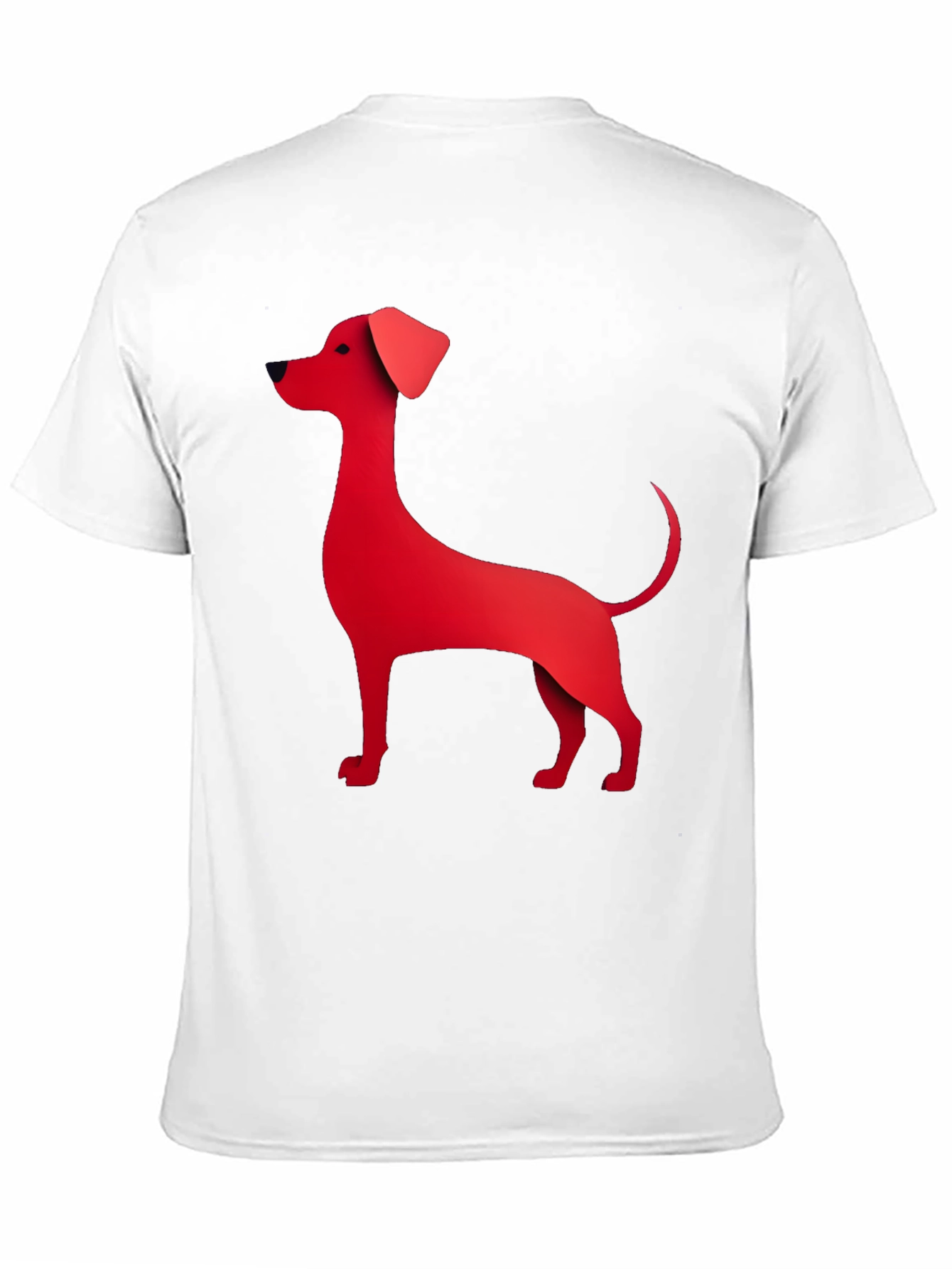 Red Dog Graphic Tee - Black Cotton Blend T-Shirt