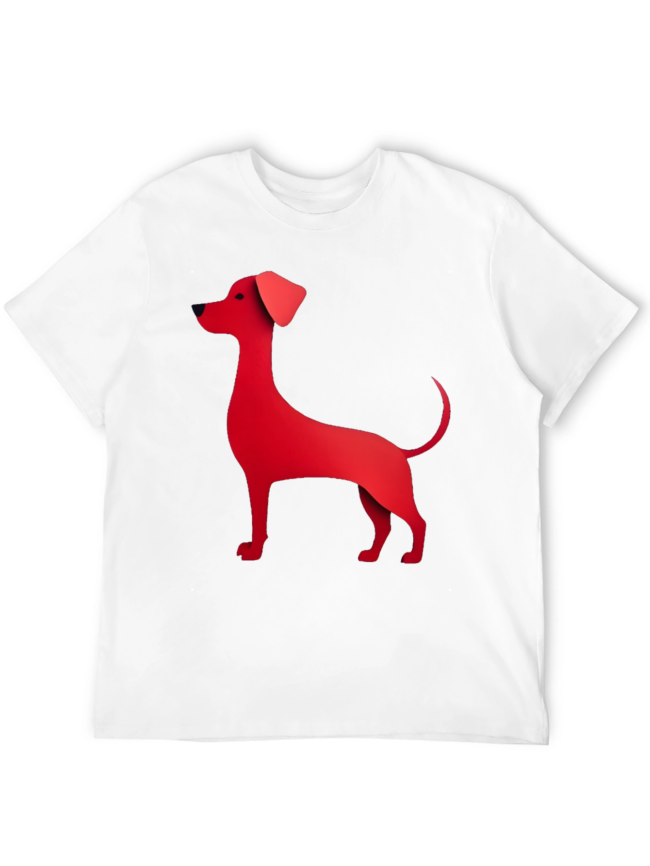 Red Dog Graphic Tee - Black Cotton Blend T-Shirt