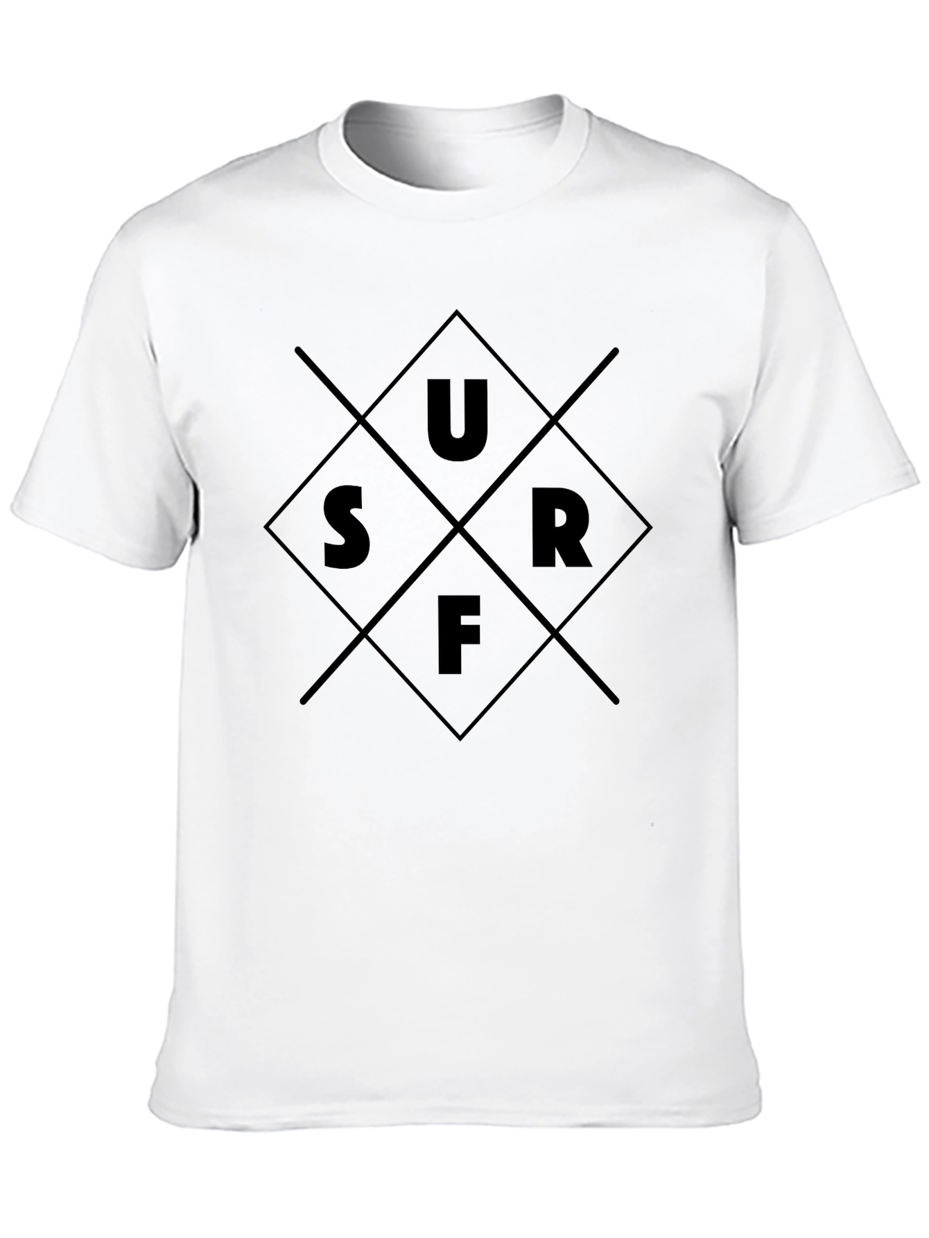 Surf Graphic Tee - Stylish Black Cotton T-Shirt