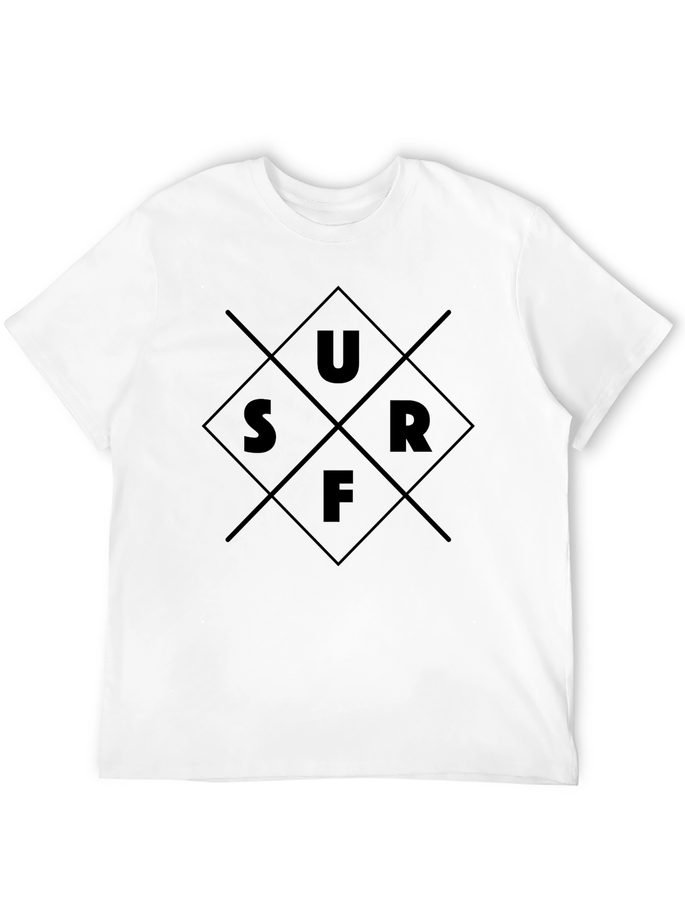 Surf Graphic Tee - Stylish Black Cotton T-Shirt