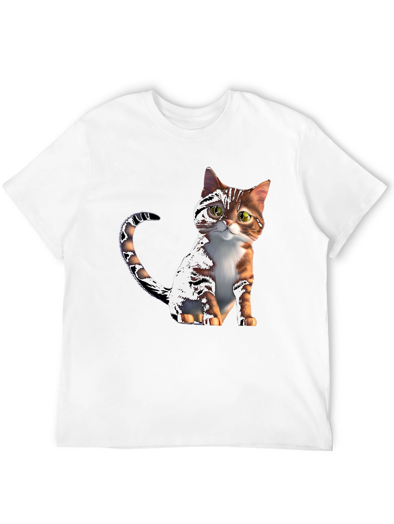 Cute Cartoon Cat Graphic T-Shirt