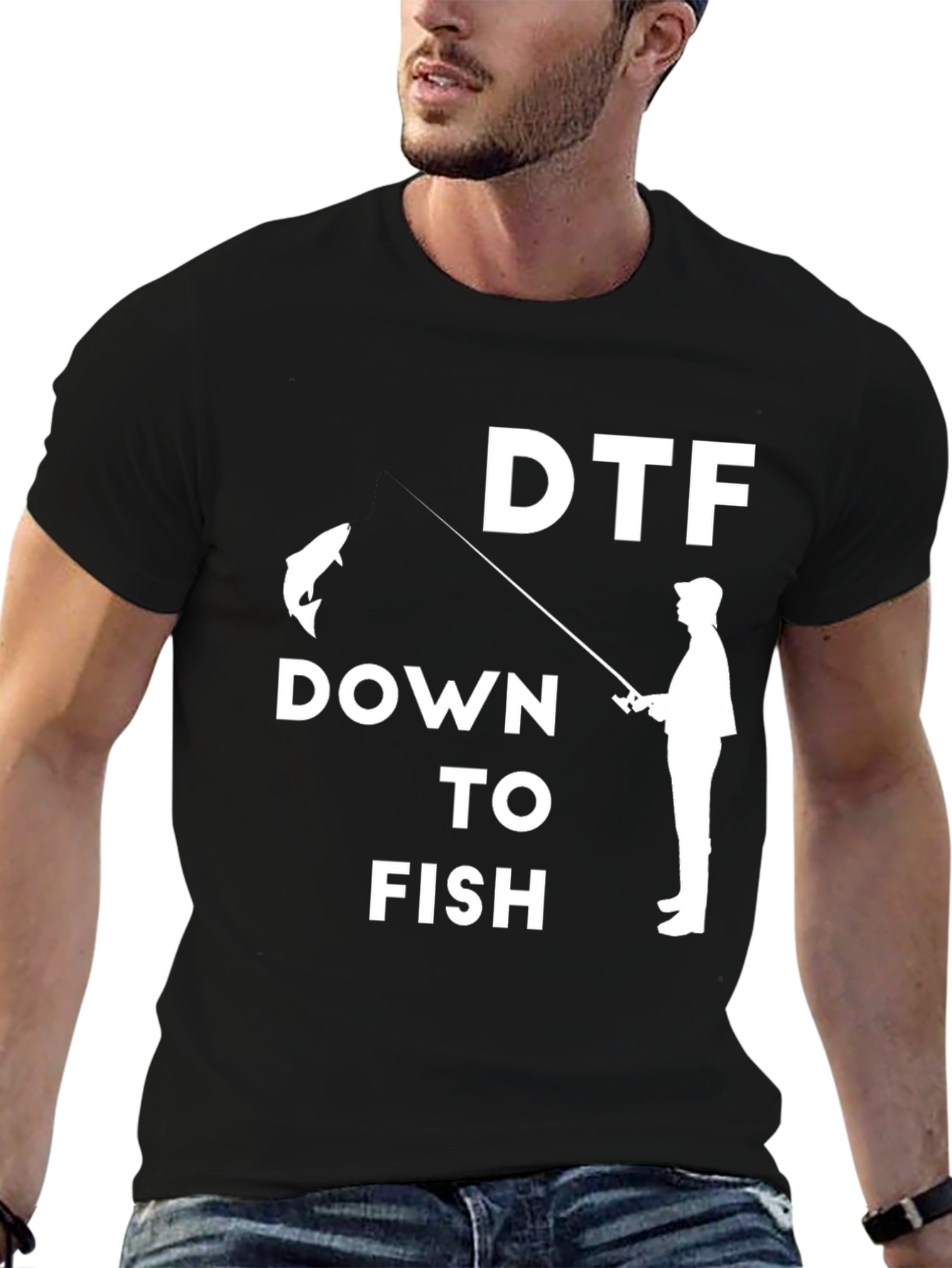 DTF Down To Fish T-Shirt - Funny Fishing Tee