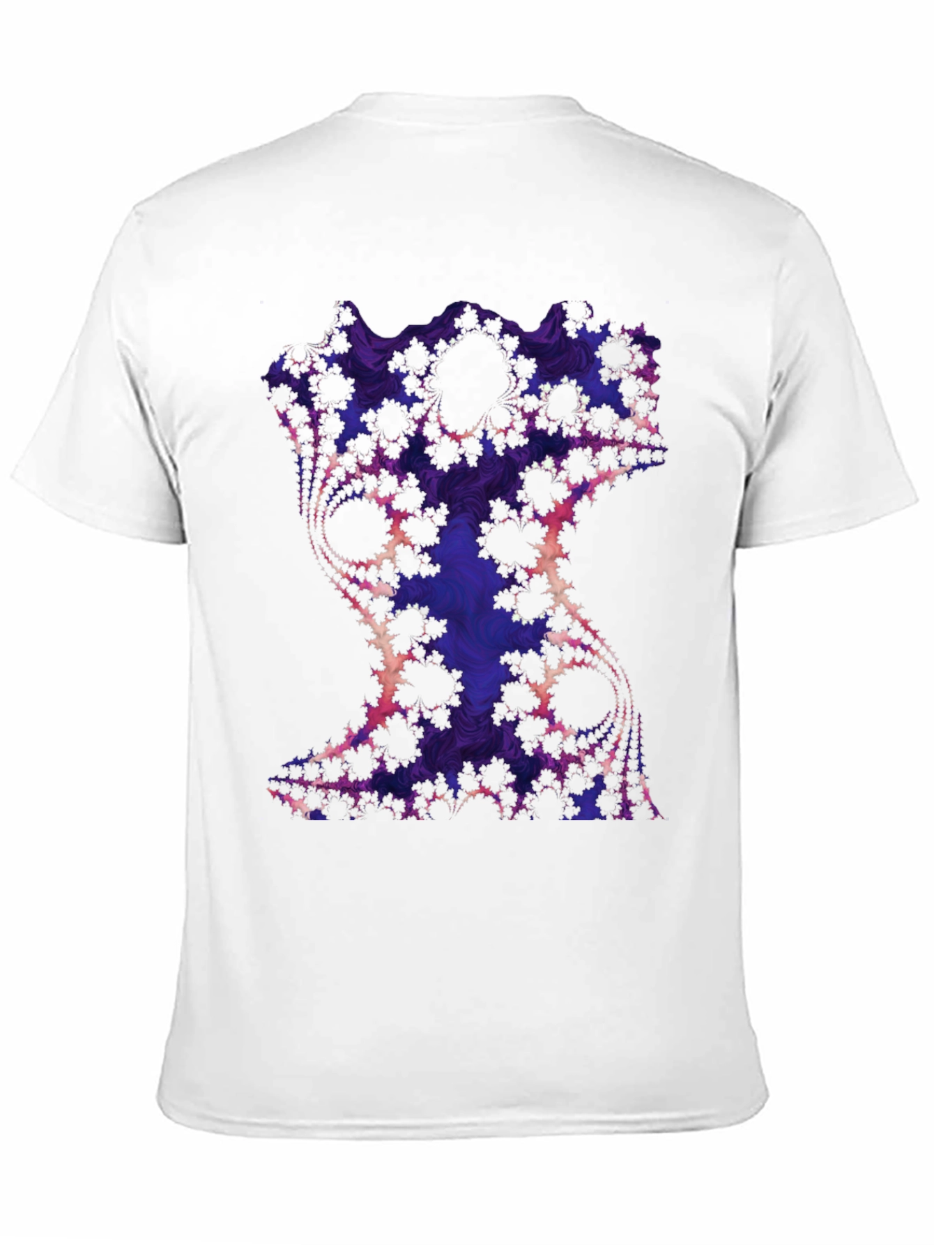 Fractal Art Graphic Tee - Black Cotton Blend
