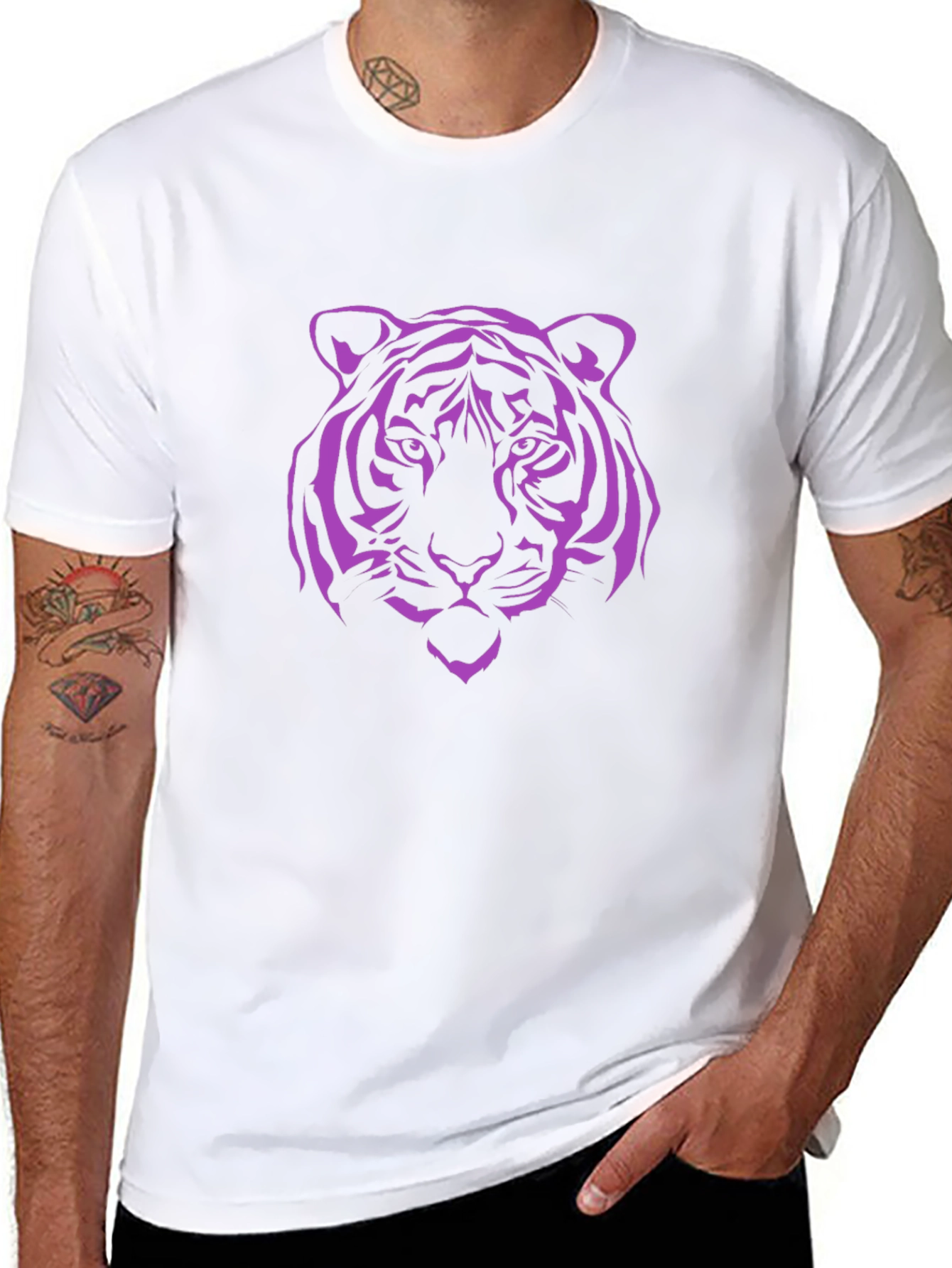 Cool Tiger Graphic Tee - Black