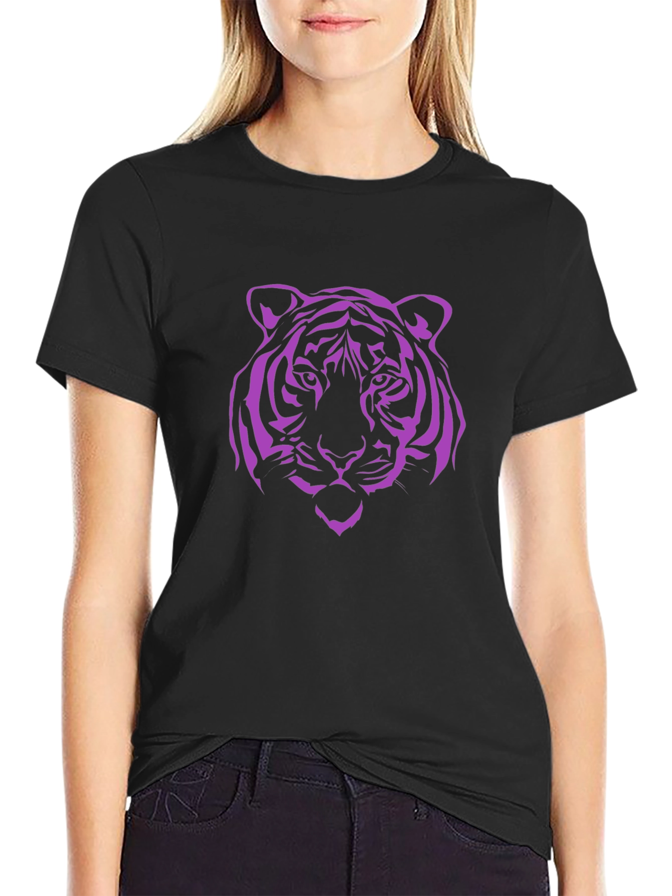 Cool Tiger Graphic Tee - Black