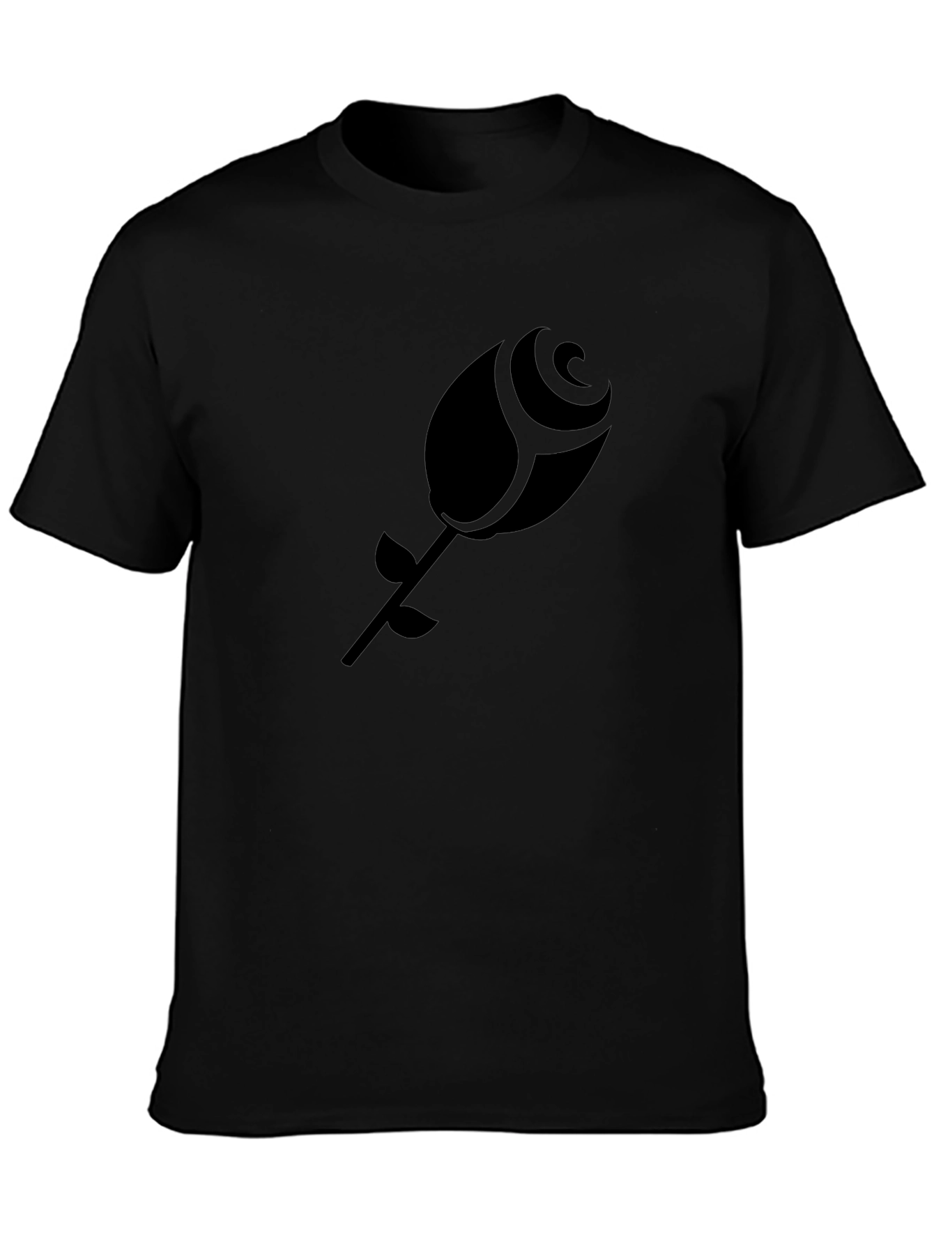 Black Rose Graphic Tee - Modern Style Soft Fabric