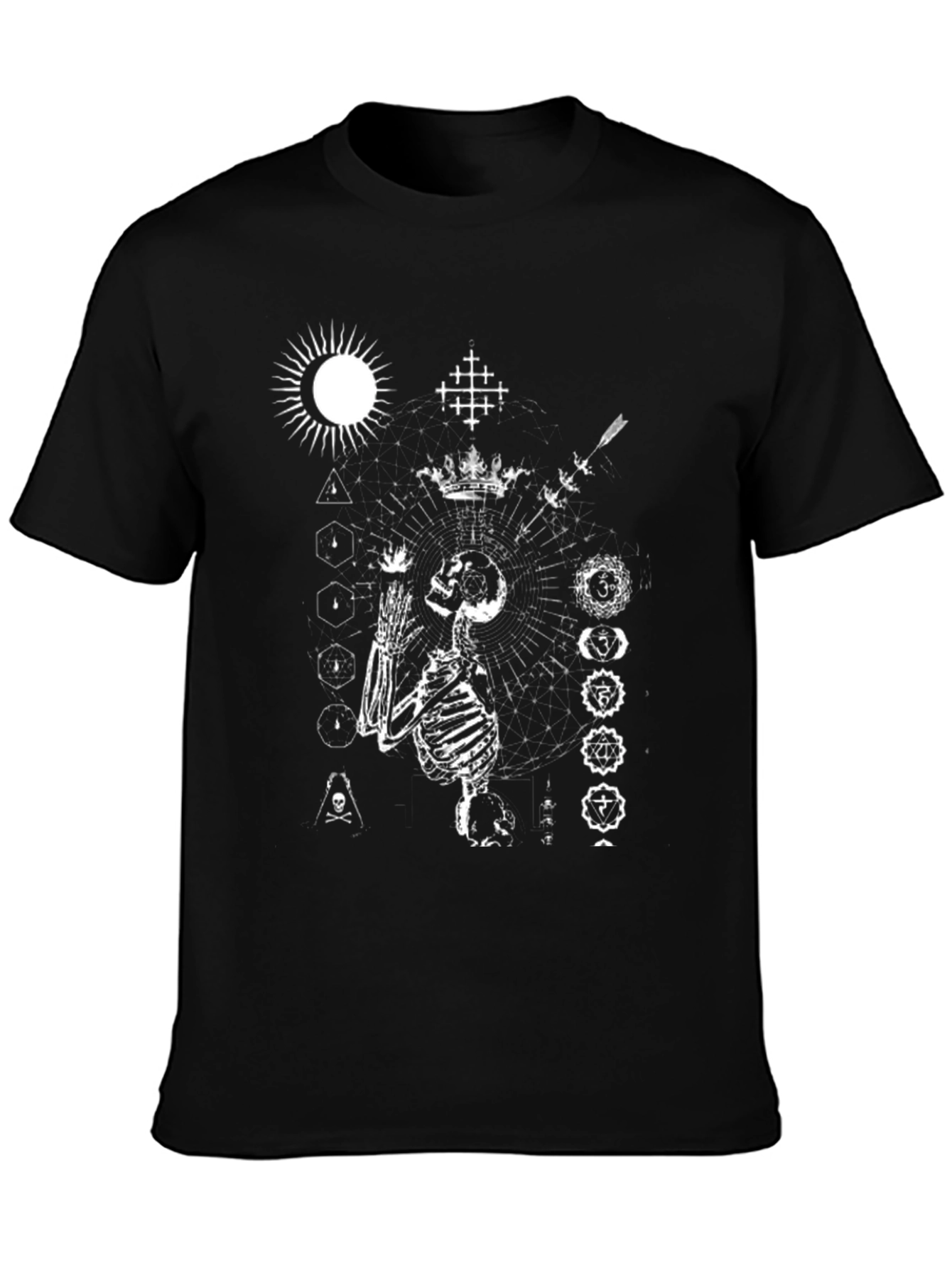 Occult Skeleton Graphic Tee - Black