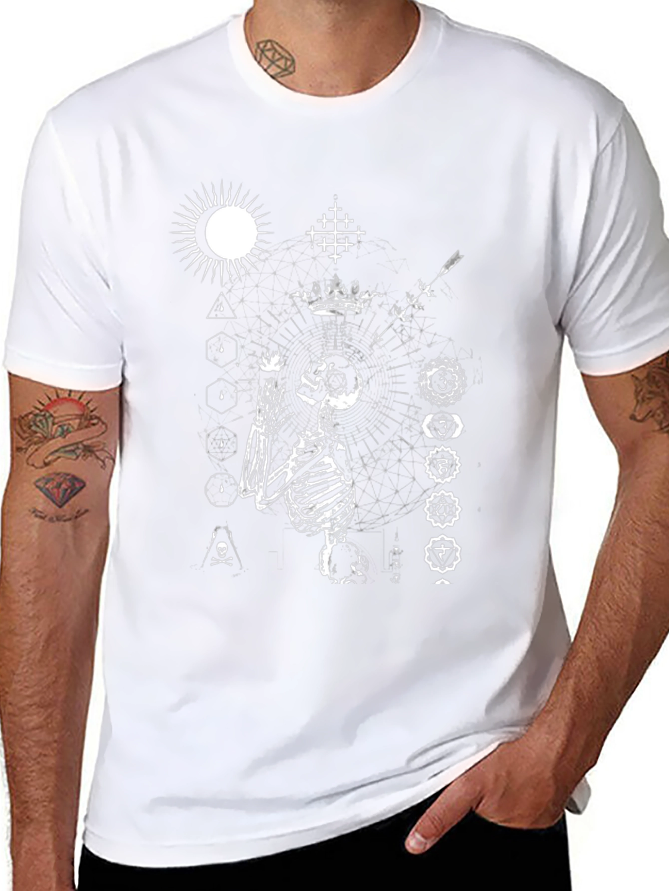 Occult Skeleton Graphic Tee - Black