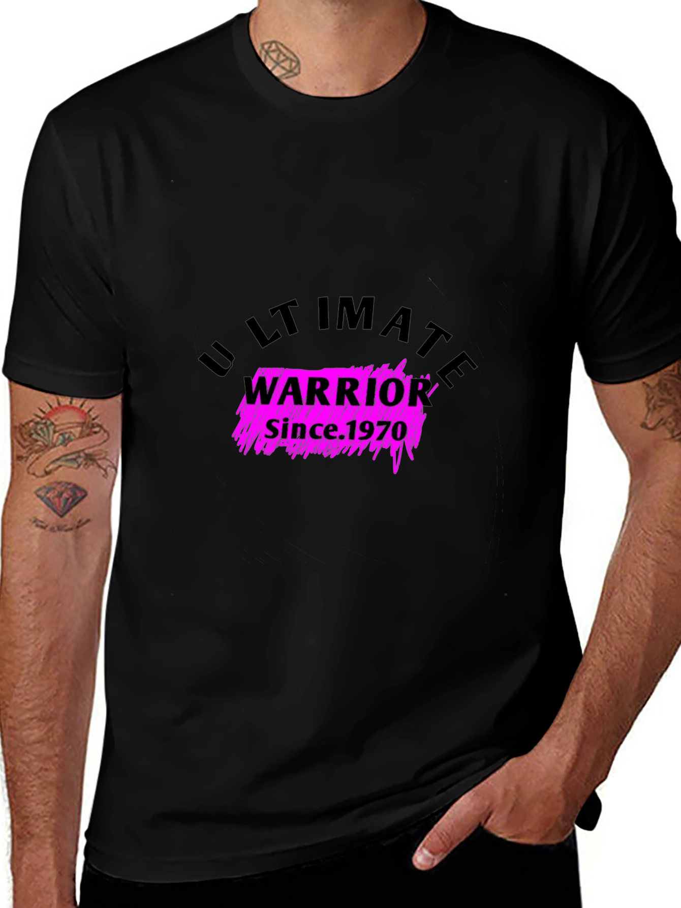 Ultimate Warrior Since 1970 Black T-Shirt