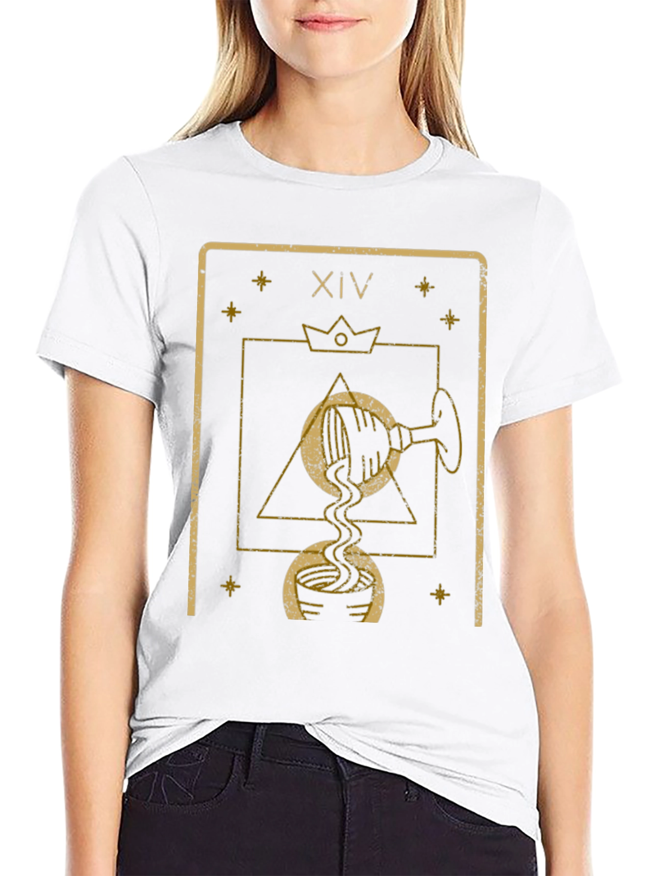 Tarot XIV Temperance Black T-Shirt