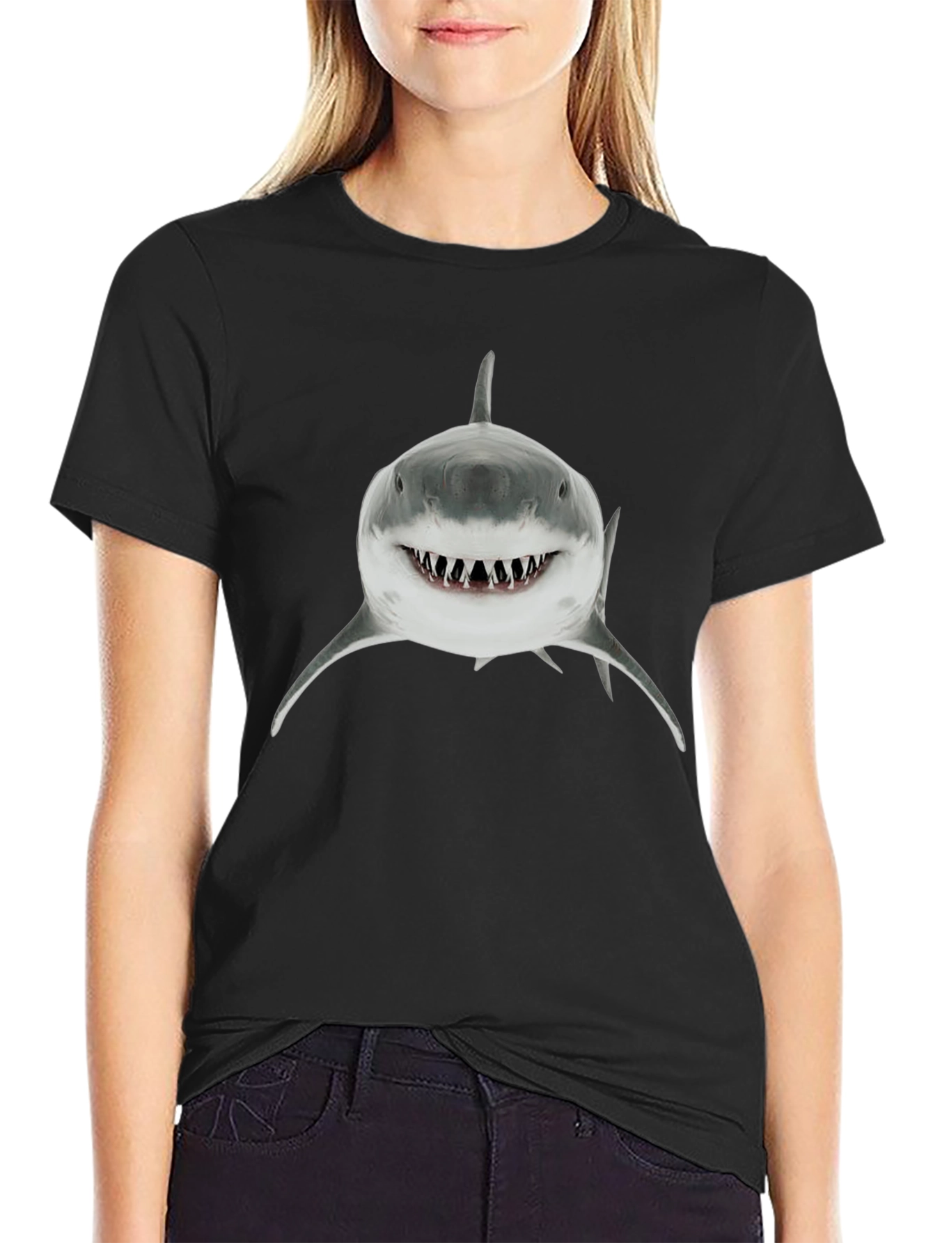Shark Graphic Tee - Bold Black T-Shirt