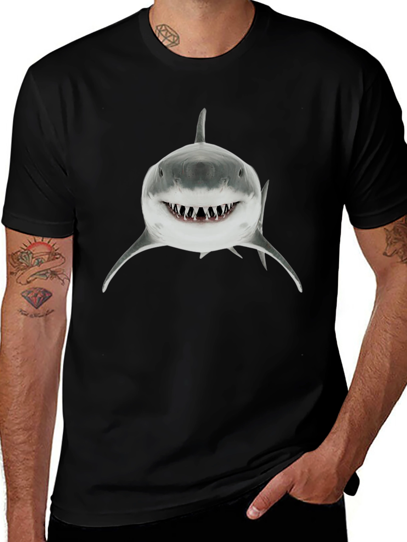 Shark Graphic Tee - Bold Black T-Shirt