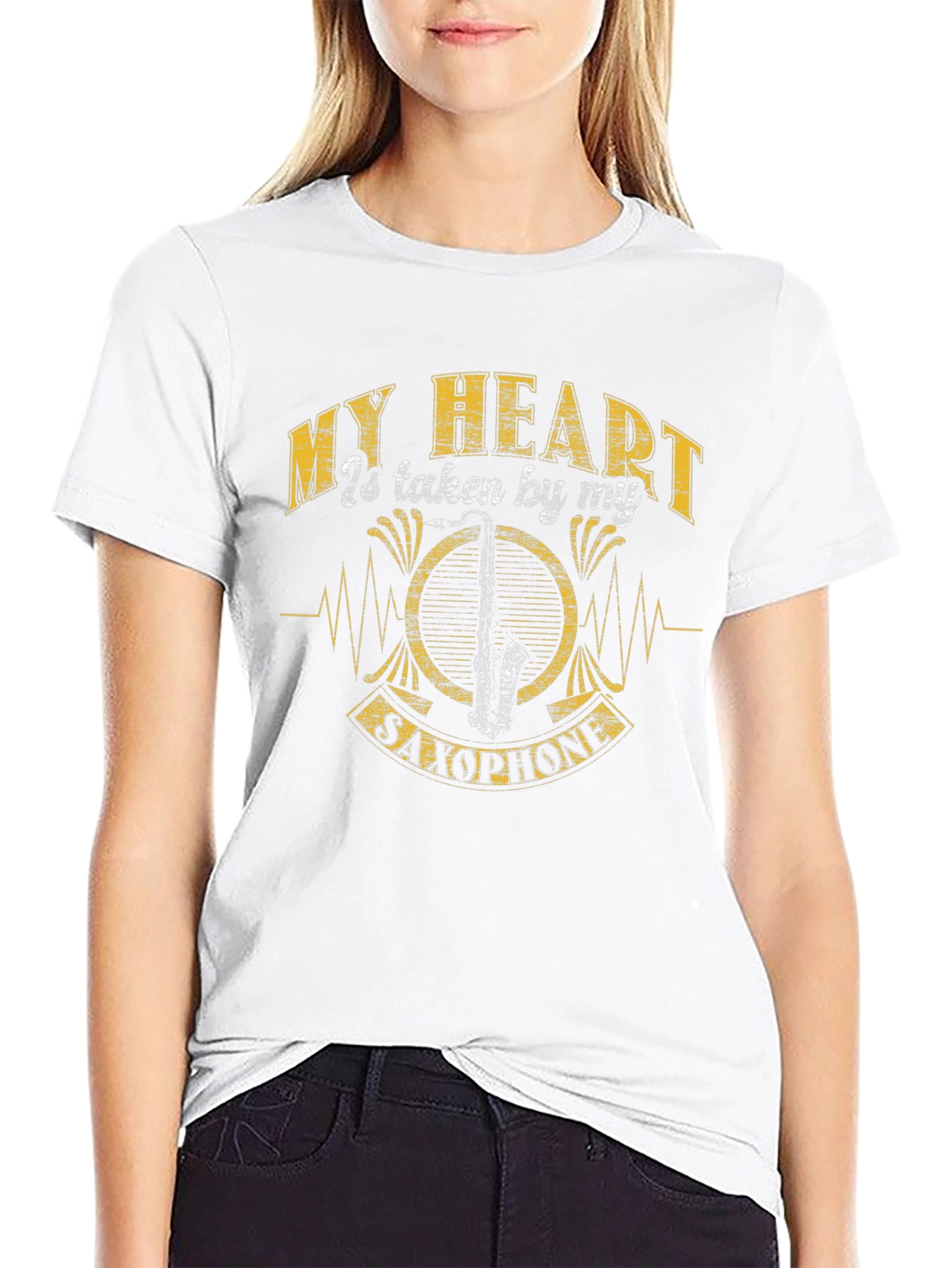 My Heart Saxophone Graphic Tee