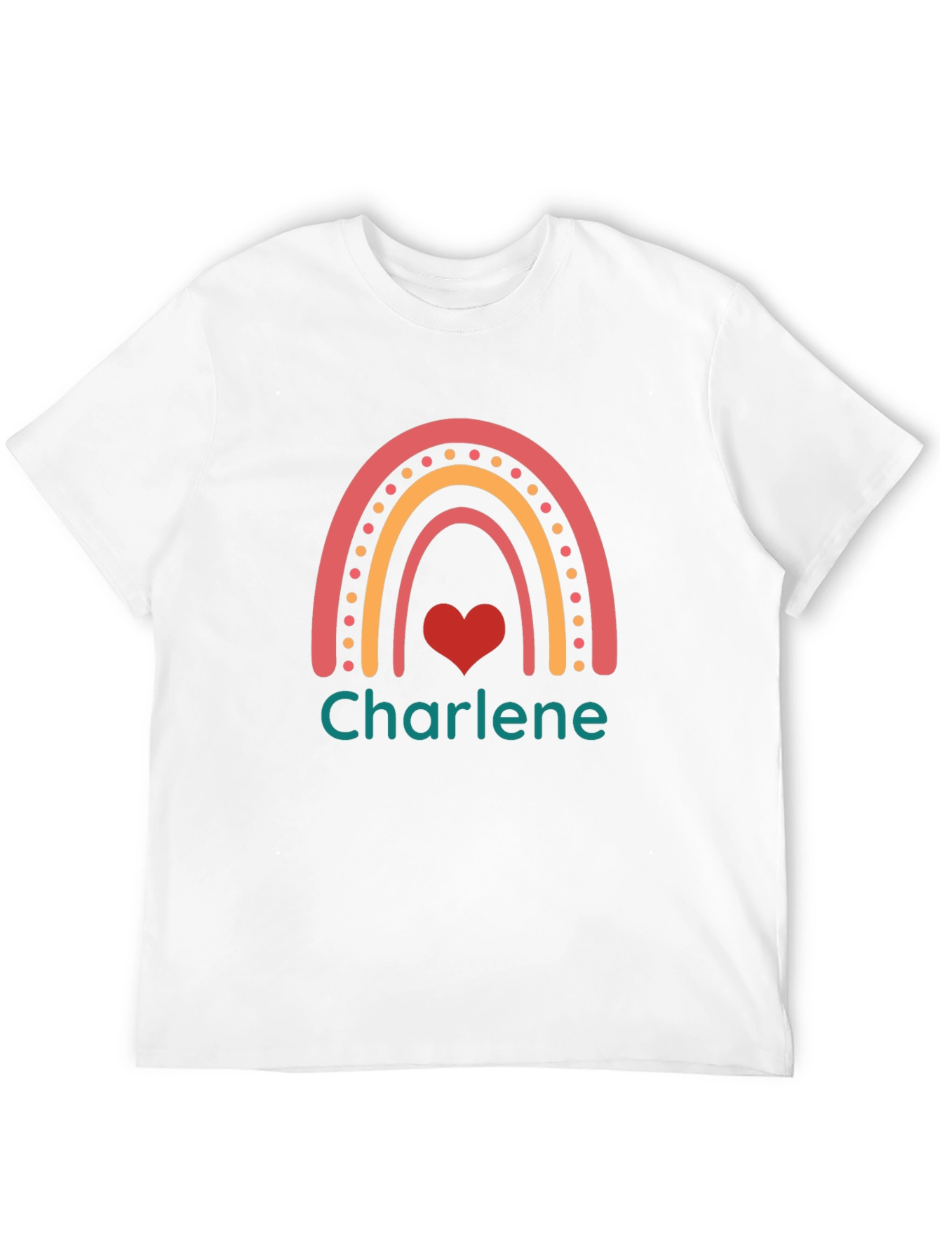 Charlene Rainbow Heart Graphic T-Shirt
