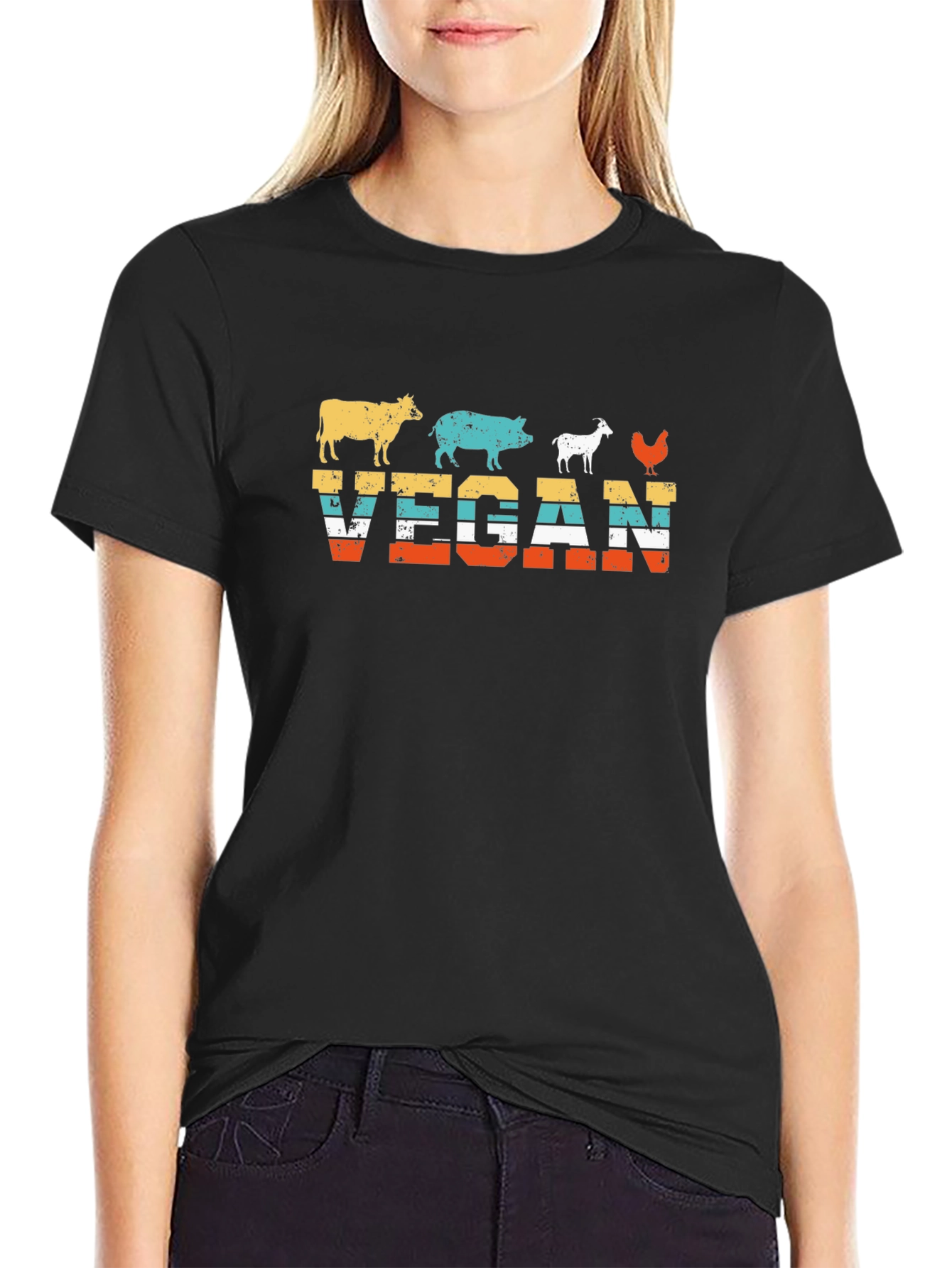 Vegan Retro Animal T-Shirt
