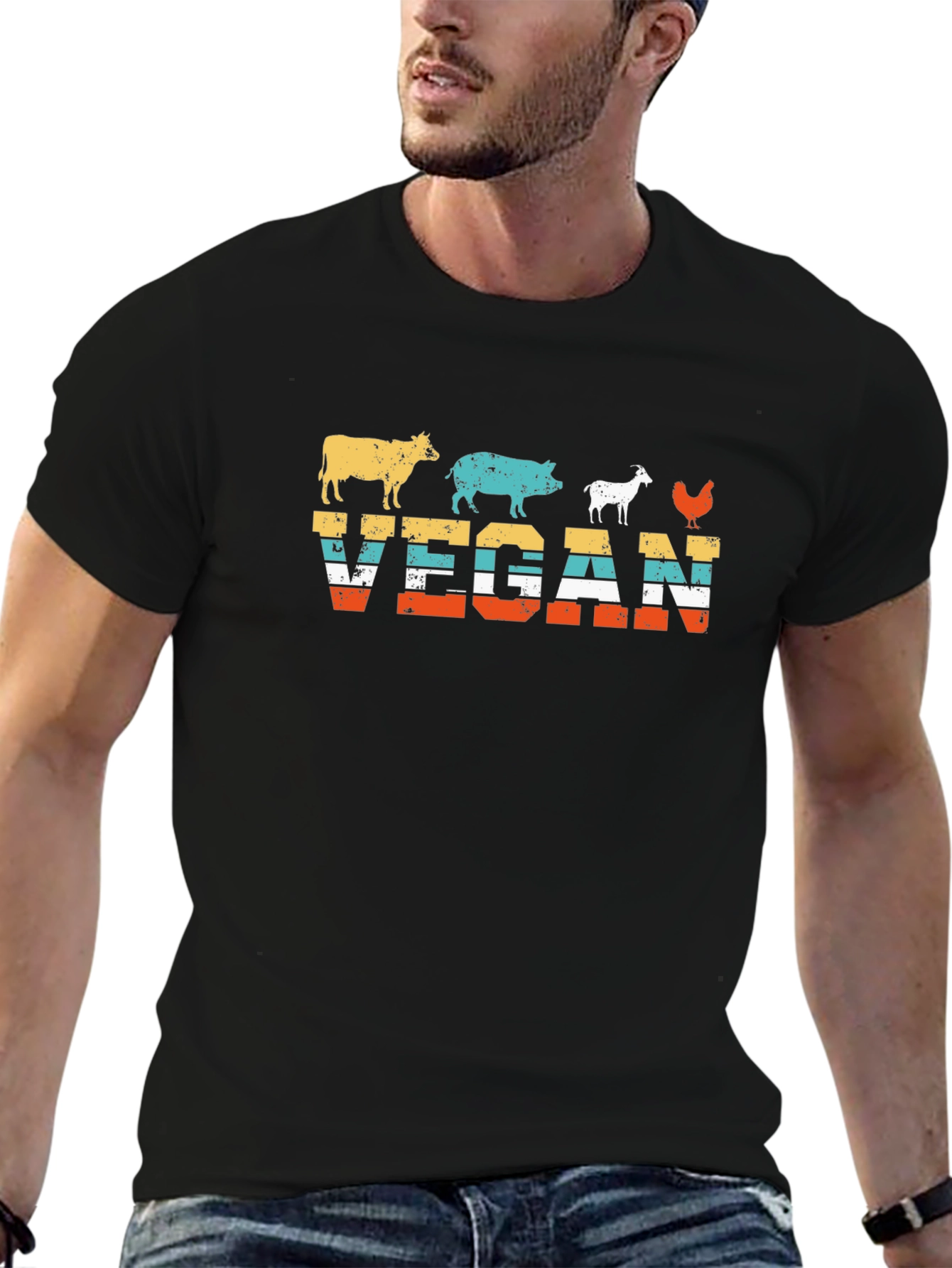 Vegan Retro Animal T-Shirt