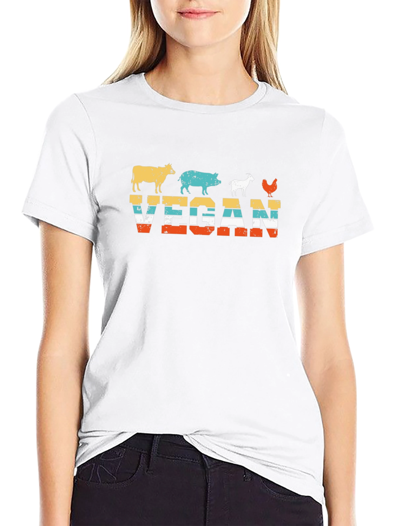 Vegan Retro Animal T-Shirt