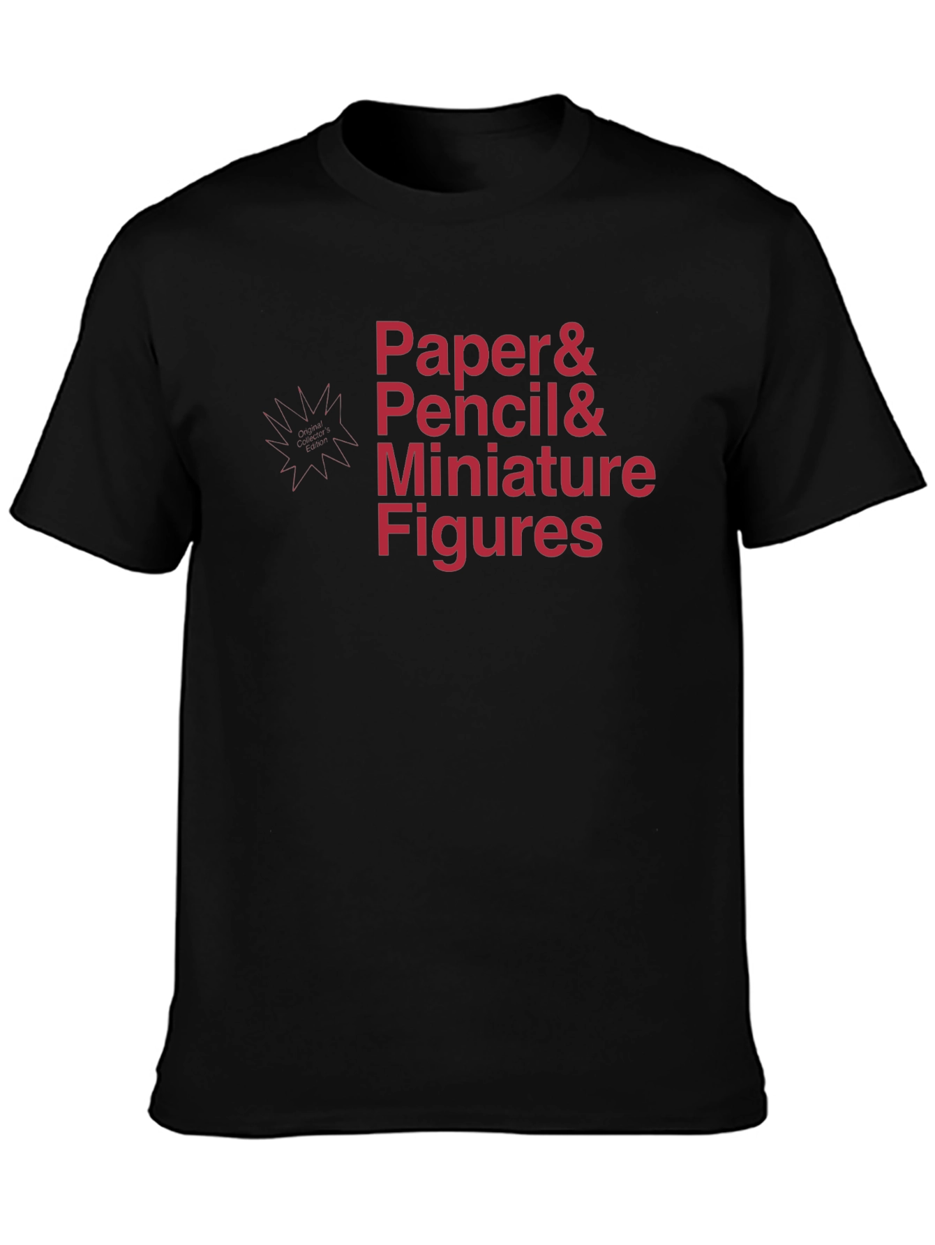 Paper Pencil Miniature Figures Mens T-Shirt